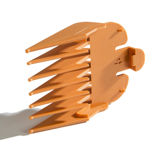 White Smoke Wahl Professional Color Coded Comb Attachment #3144-1003 - Orange #4 - 1/2" (13 mm) - Great for Professional Stylists and Barbers