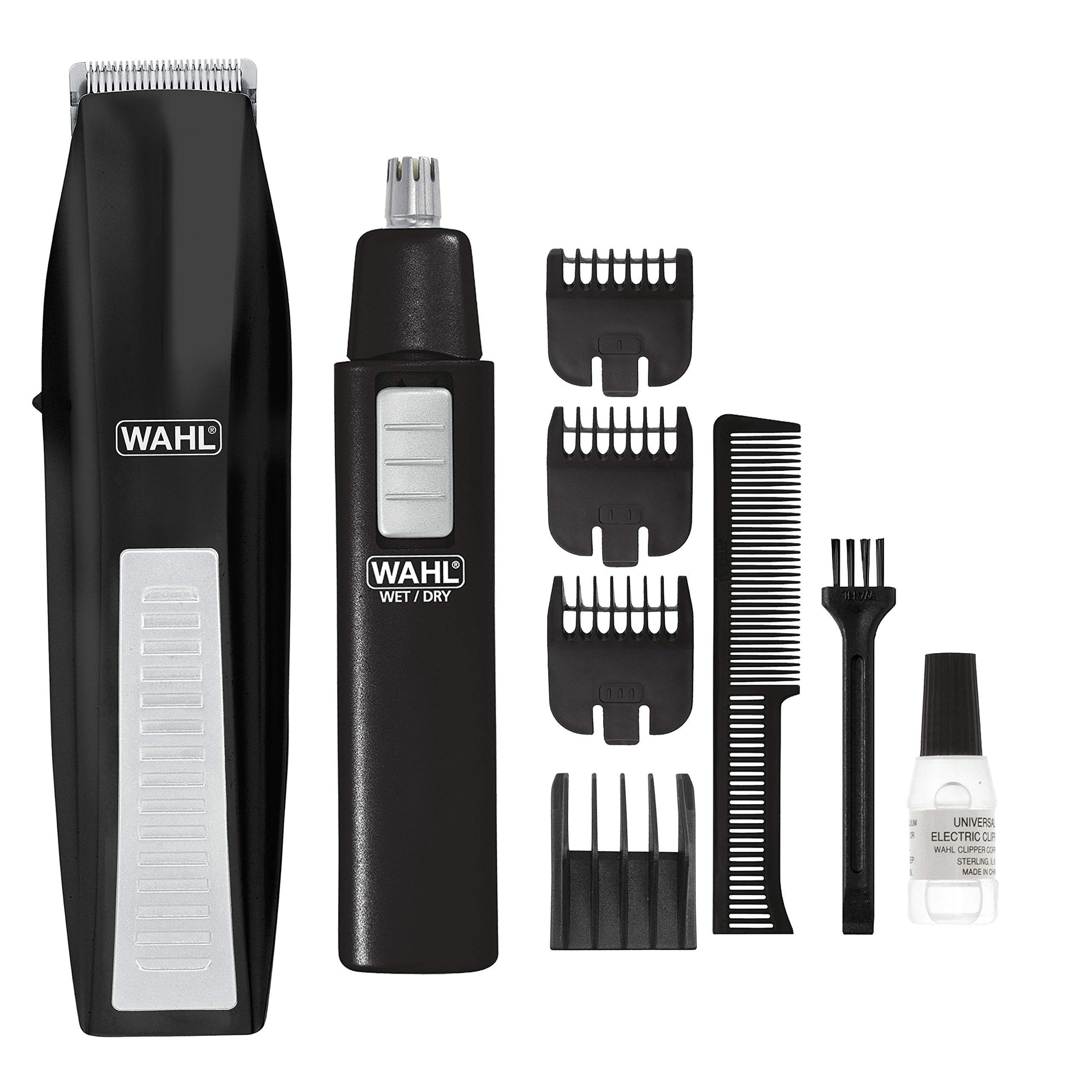 White Smoke Wahl Cordless Beard Trimmer w/Ear/Nose/Brow Trimmer