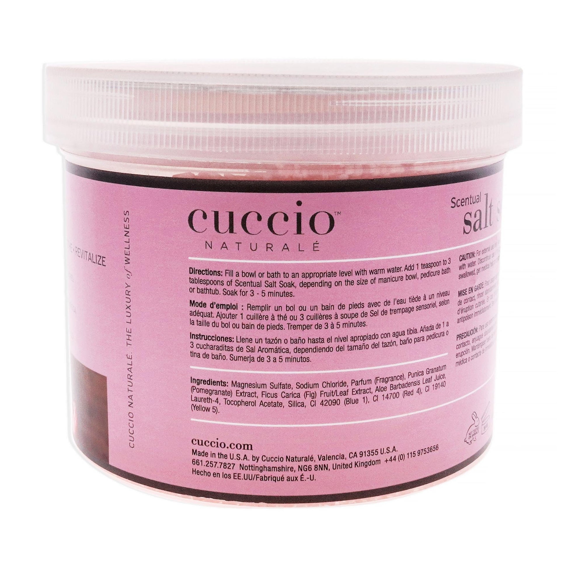 White Smoke Cuccio Naturale Scentual Salt Soak - Invigorating Salts With An Irresistible Scent - Rejuvenate And Soothe Tired Feet - Softens And Leaves The Skin Fresh And Clean - Pomegranate And Fig - 29 Oz
