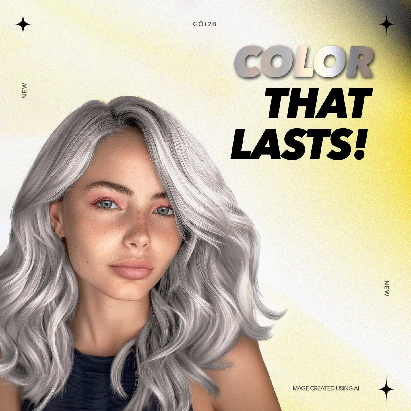 Seashell Got2b Metallics Permanent Hair Color, M71 Metallics Silver