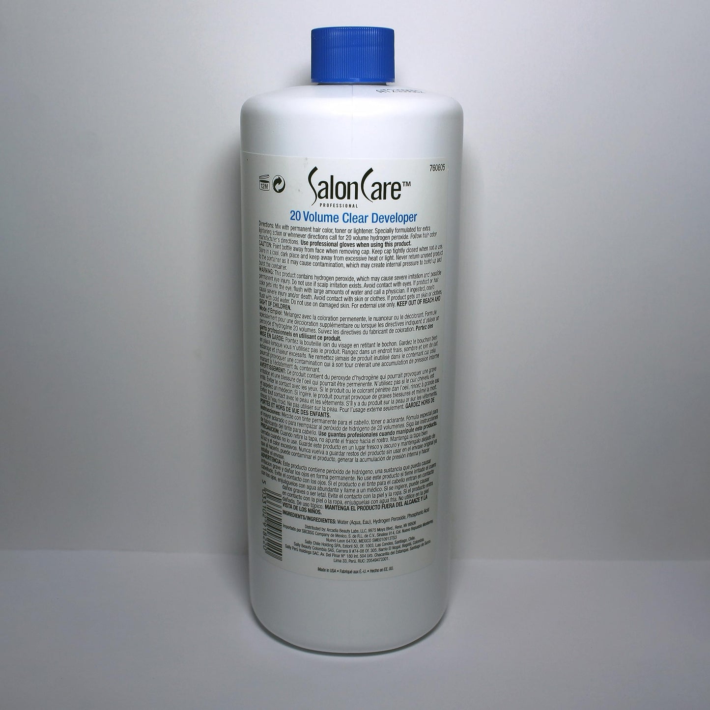 Light Slate Gray Salon Care 20 Volume Clear Developer, Superior Gray Coverage, Stabilized Formula for Consistent, Predictable Results, 32 Ounce