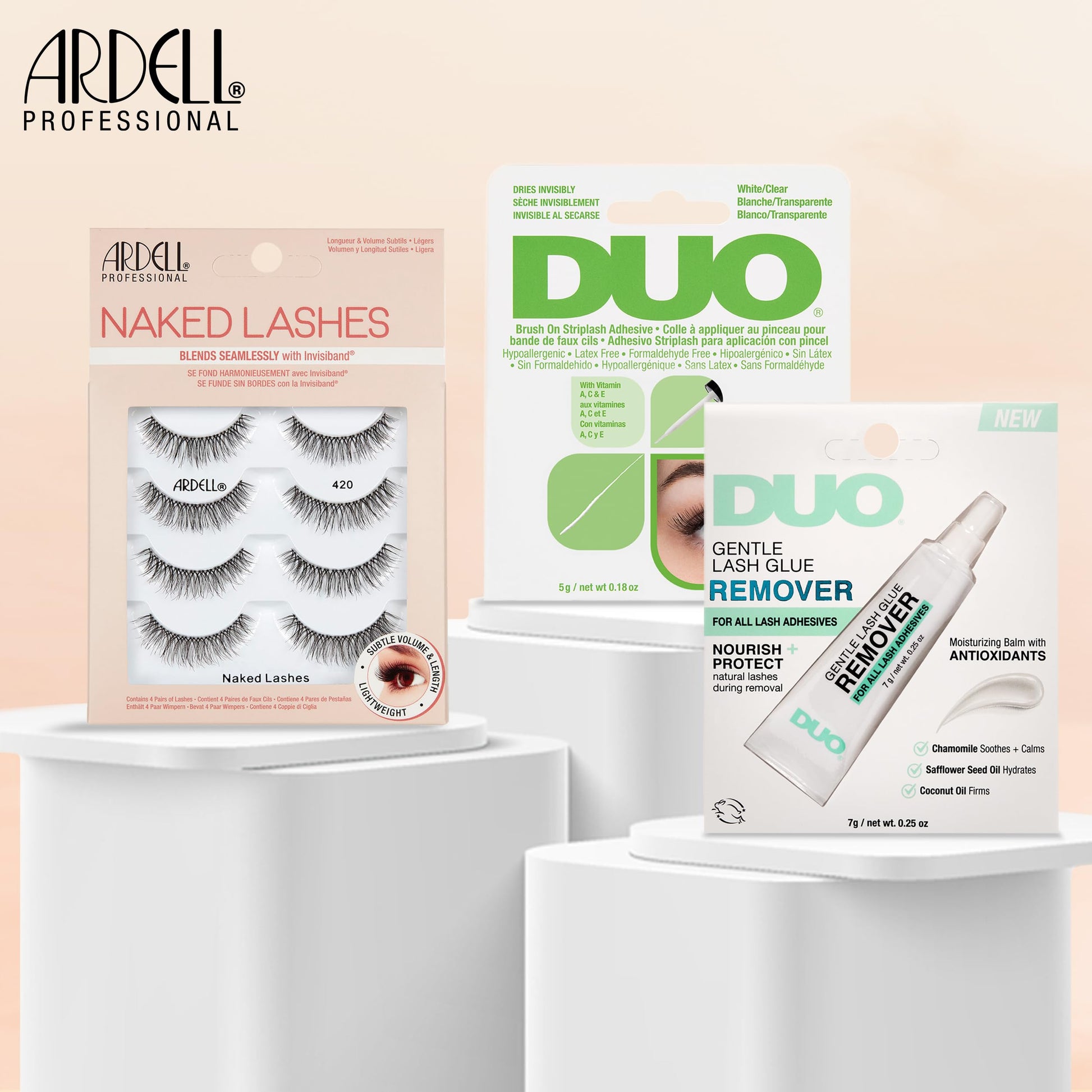 Lavender Ardell Naked Lashes Extensions Knot-Free Individual Lashes – DIY Lash Clusters Natural Look, Soft Volume Cluster Eyelash Extensions, 56 ct