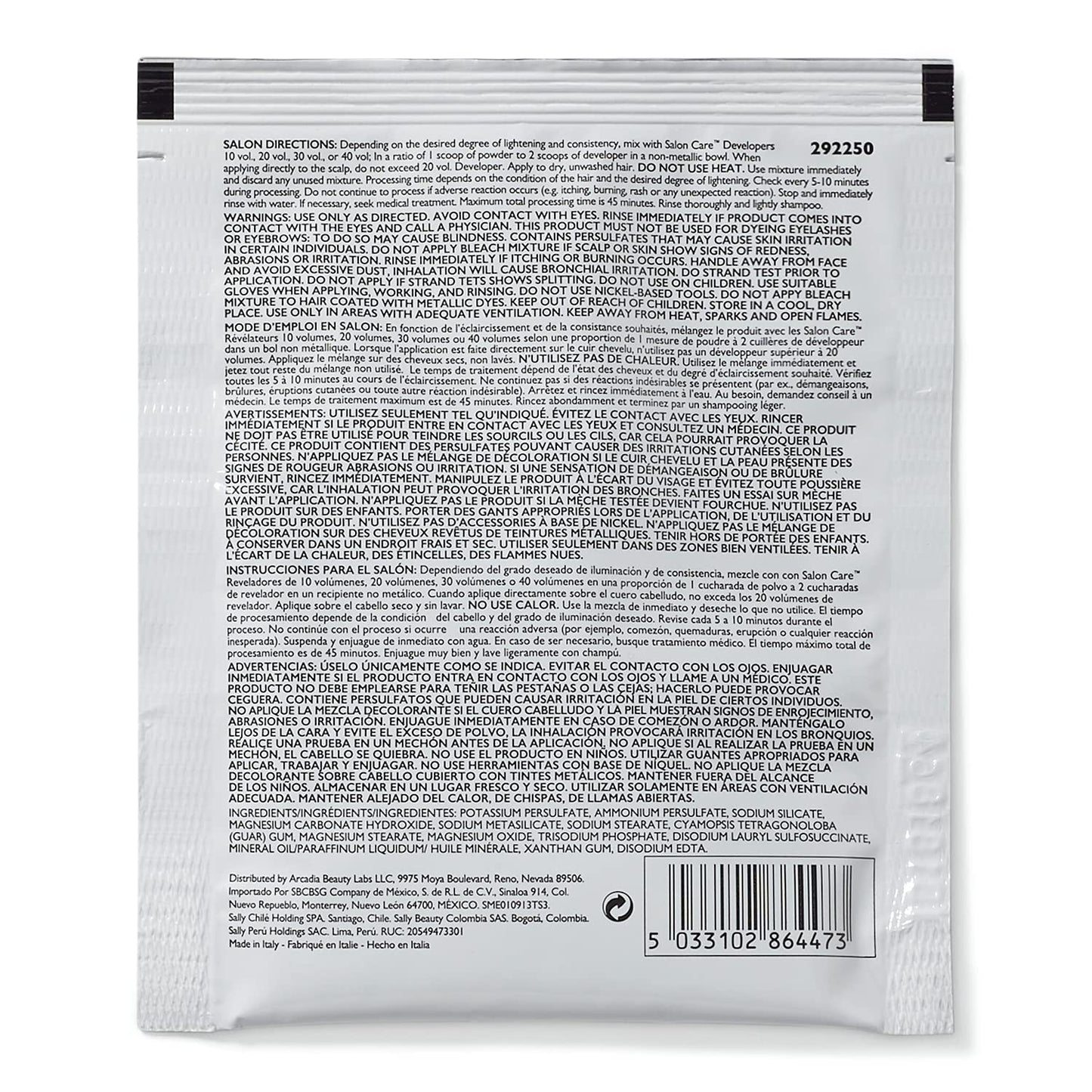 Gray Salon Care Quick White Powder Lightener 1 oz