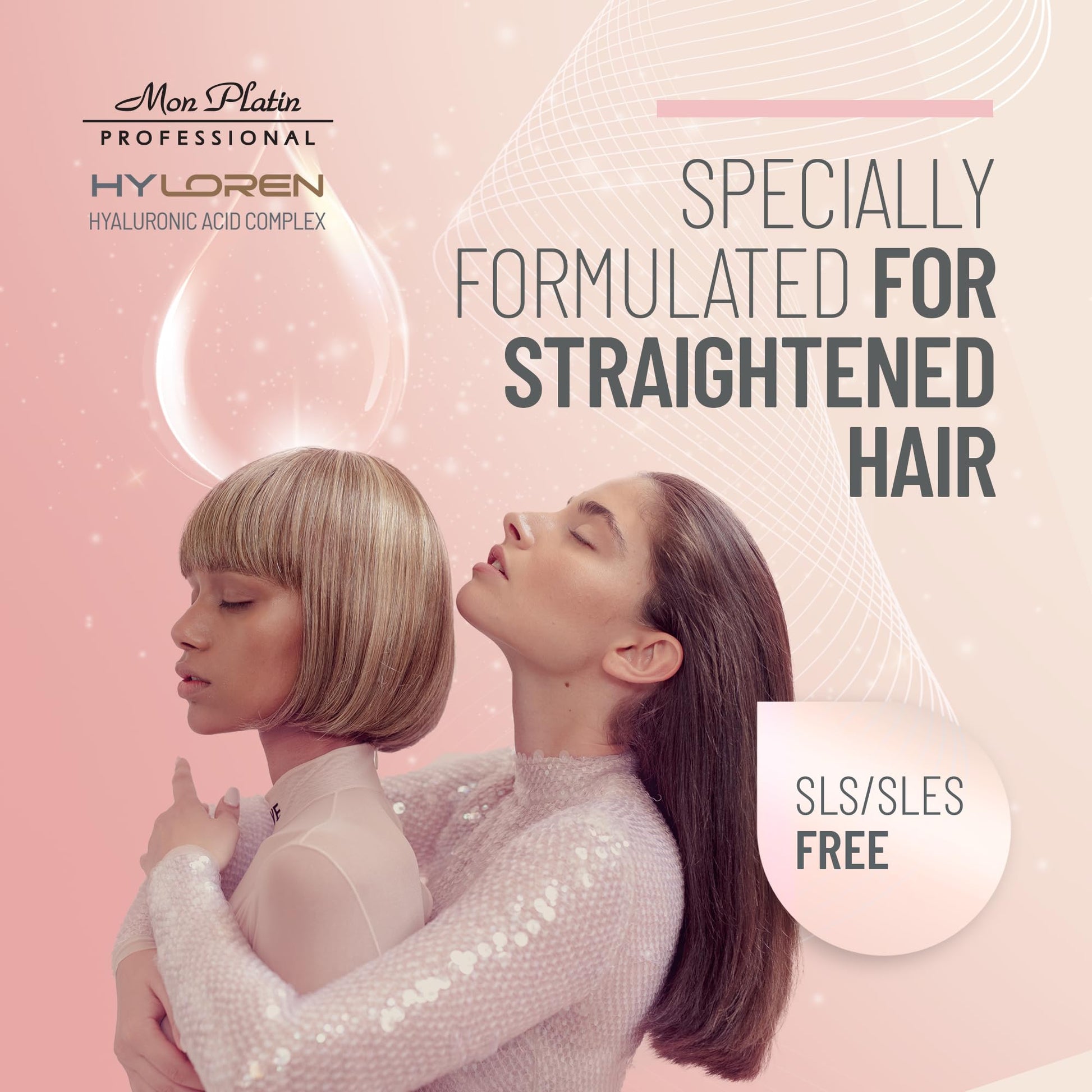 Antique White Mon Platin Hair Mask & Dream Hair Spray Bundle, Smoothing Shampoo – Deep Conditioning Anti-Frizz Formula for Straightened Hair with Glossy Shine & Heat Protection
