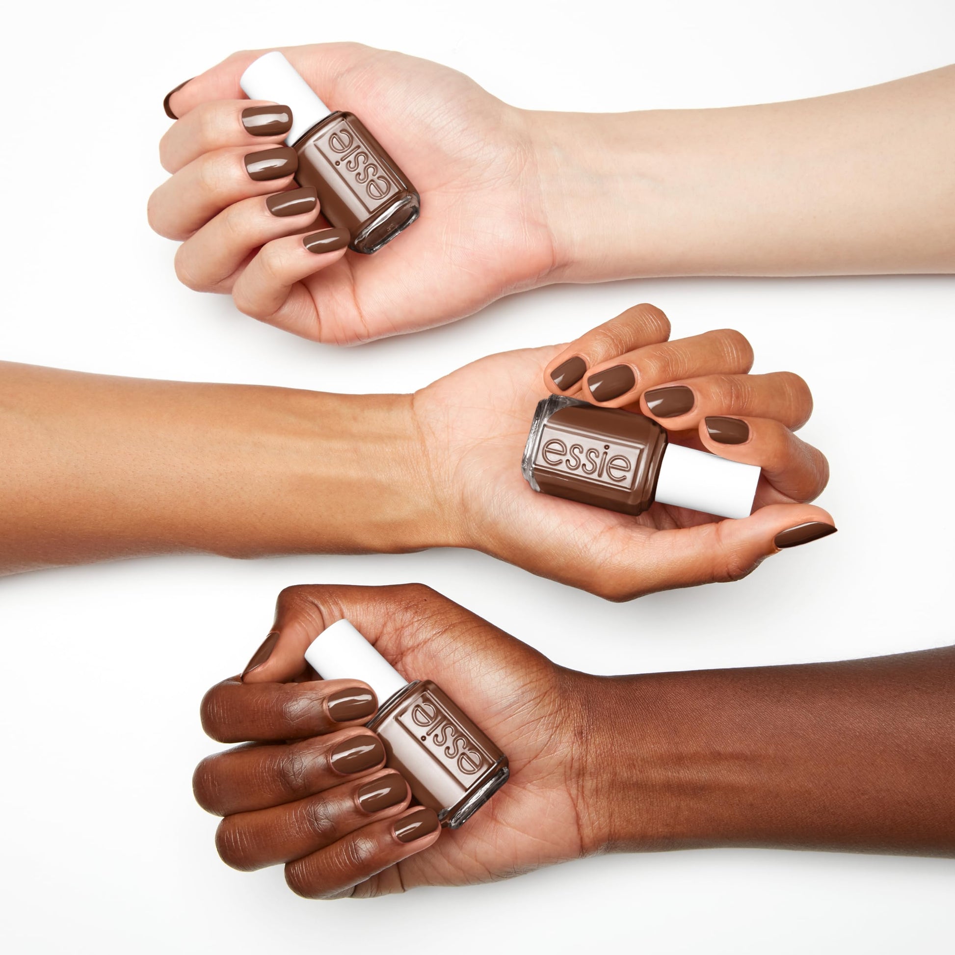 White Smoke essie Nail Polish, Salon-Quality Brown Nail Polish, Boho Rodeo, Vegan, Sepia Retreat, 0.46 fl oz