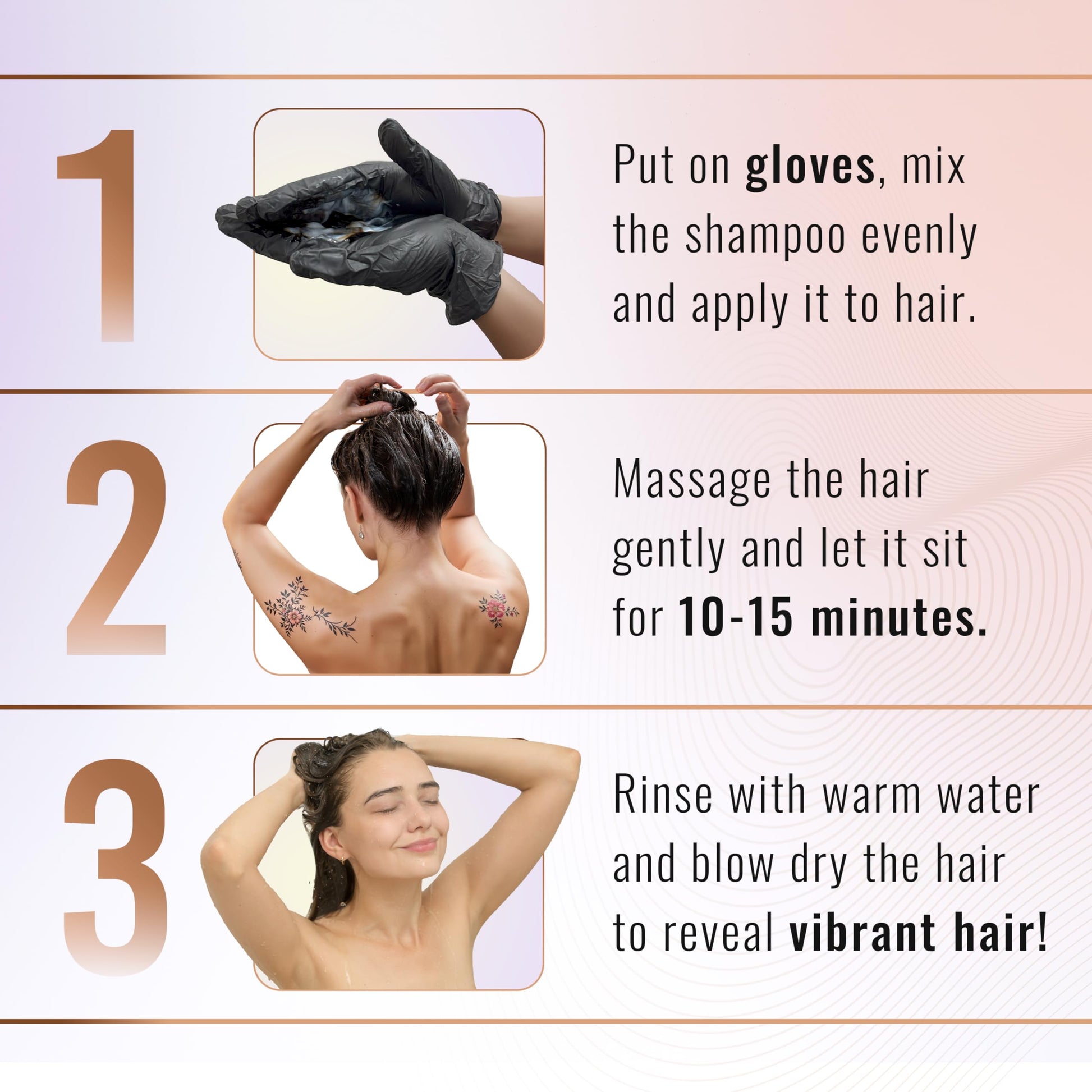 White Smoke Herbishh Chestnut Brown Shampoo for Gray Hair, Hair Dye Shampoo 3 in 1, 100% Grey Coverage, Instant Permanent Shampoo for Men & Women, Long-lasting & Travel-friendly, Ammonia-free, 30 ml (Pack of 5)