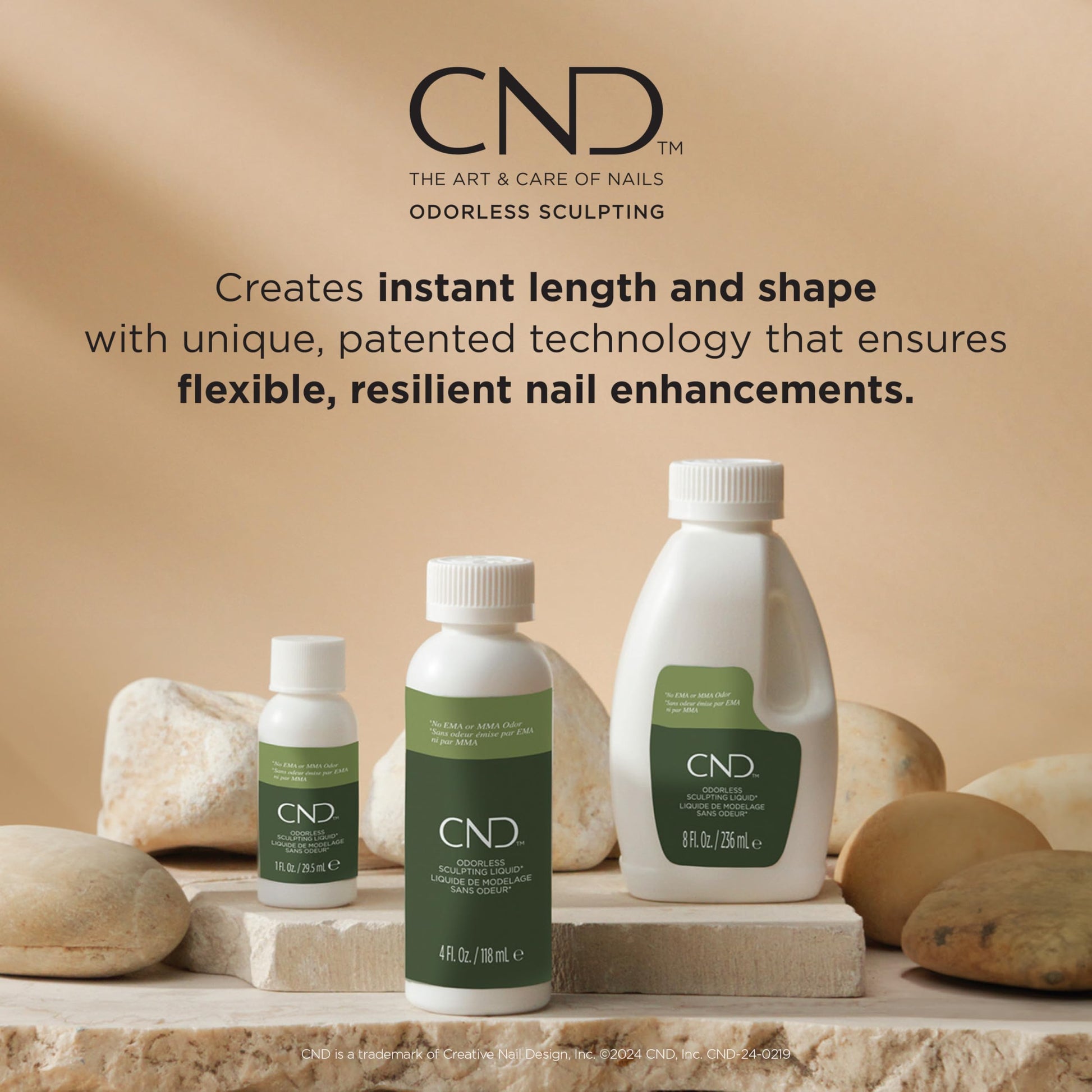 Tan CND Odorless Sculpting Liquid, 1 fl oz.