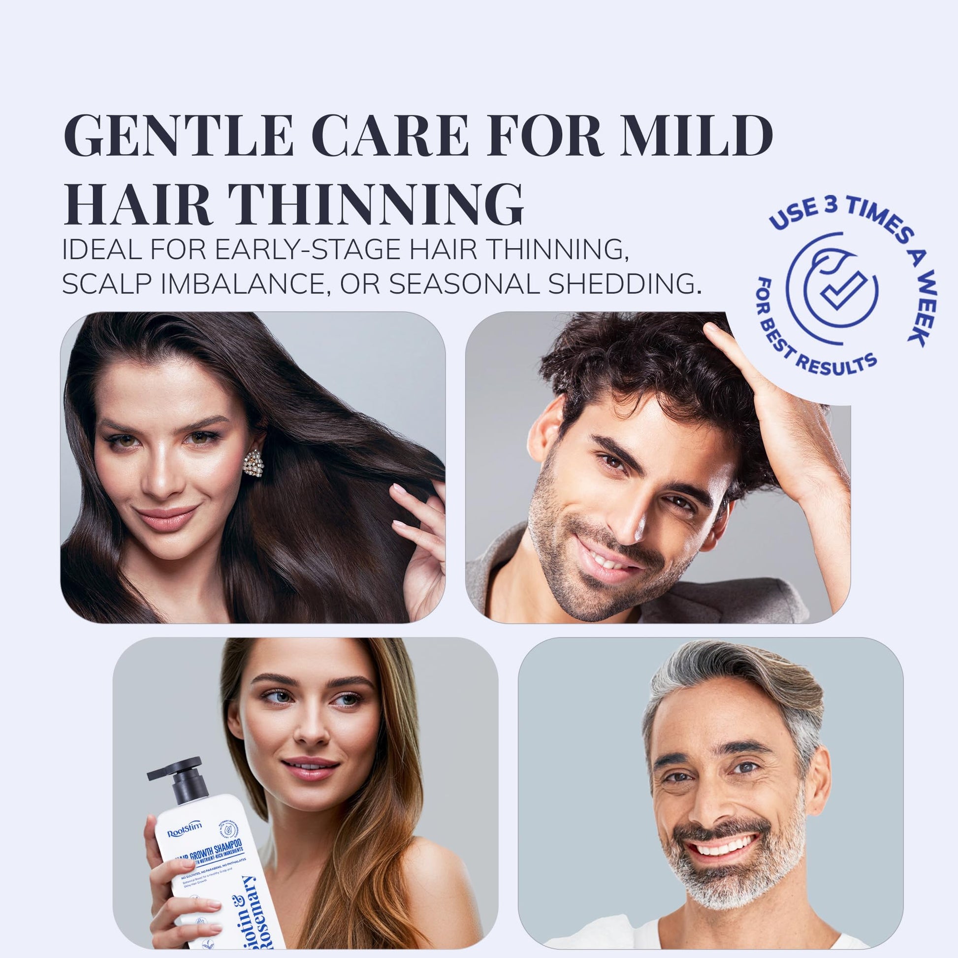 Lavender Biotin & Rosemary Shampoo for Hair Growth: Hair Loss Shampoo for Thinning Hair Infused with Natural Nutrient Rich Ingredients for Hair thickening Sulfate Free 10 fl oz