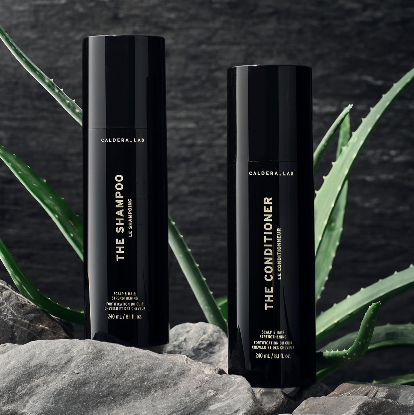 Black Caldera + Lab The Shampoo + Conditioner Bundle | Men’s Hair Care Duo for Healthy, Fuller Hair, Sulfate-Free Cleanser & Hydrating Conditioner, Dermatologically Tested - All Hair Types