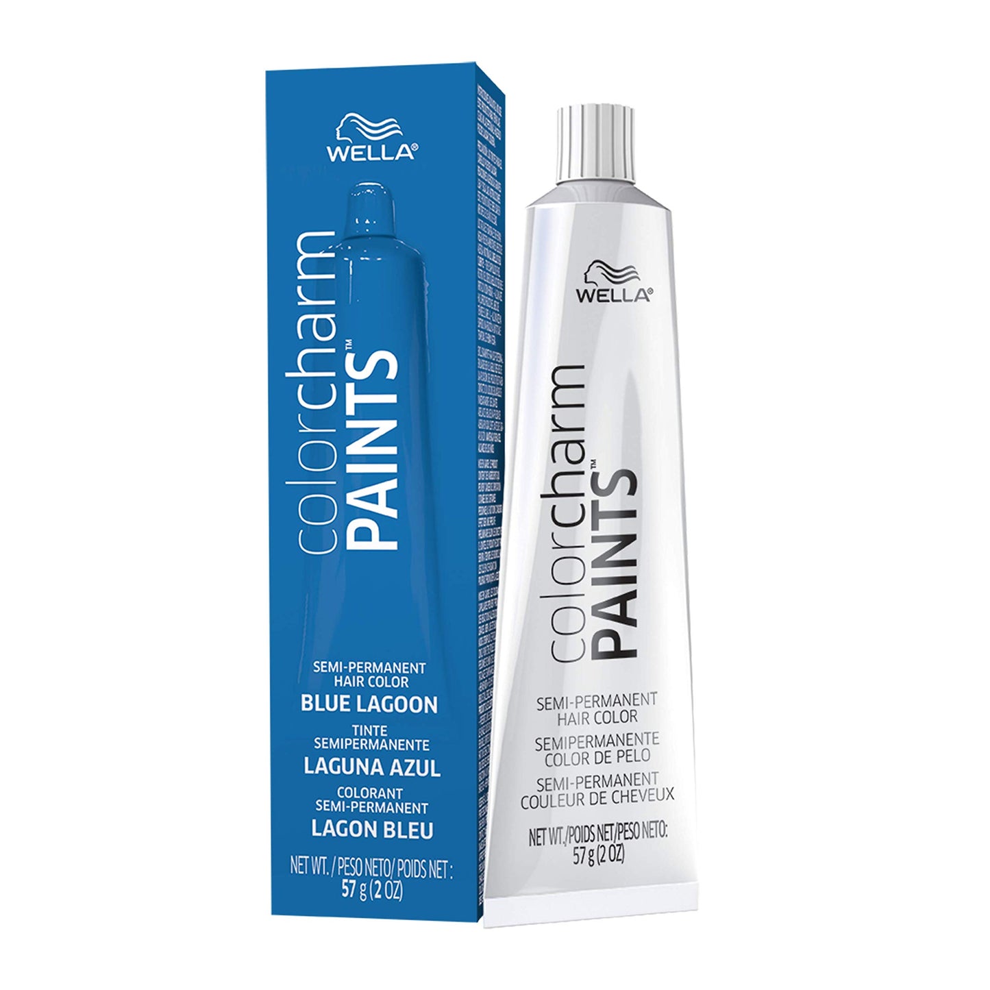 White Smoke COLORCHARM Paints Semi-Permanent Hair Dye for Temporary Hair Color| Intermixable Shades| Blue Lagoon| 2 Fl Oz