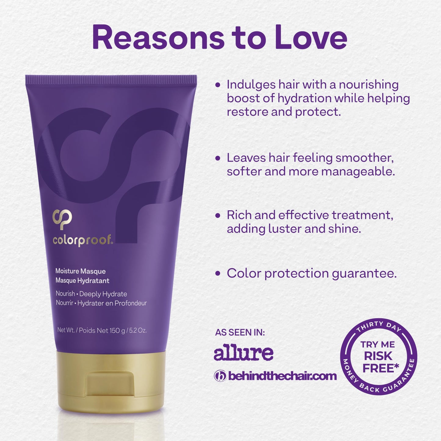 White Smoke Colorproof Moisture Masque 5.2FL.Oz. Hydrating Moisturizing Deep Conditioner for Color-Treated Hair, Mojito Mint Scent