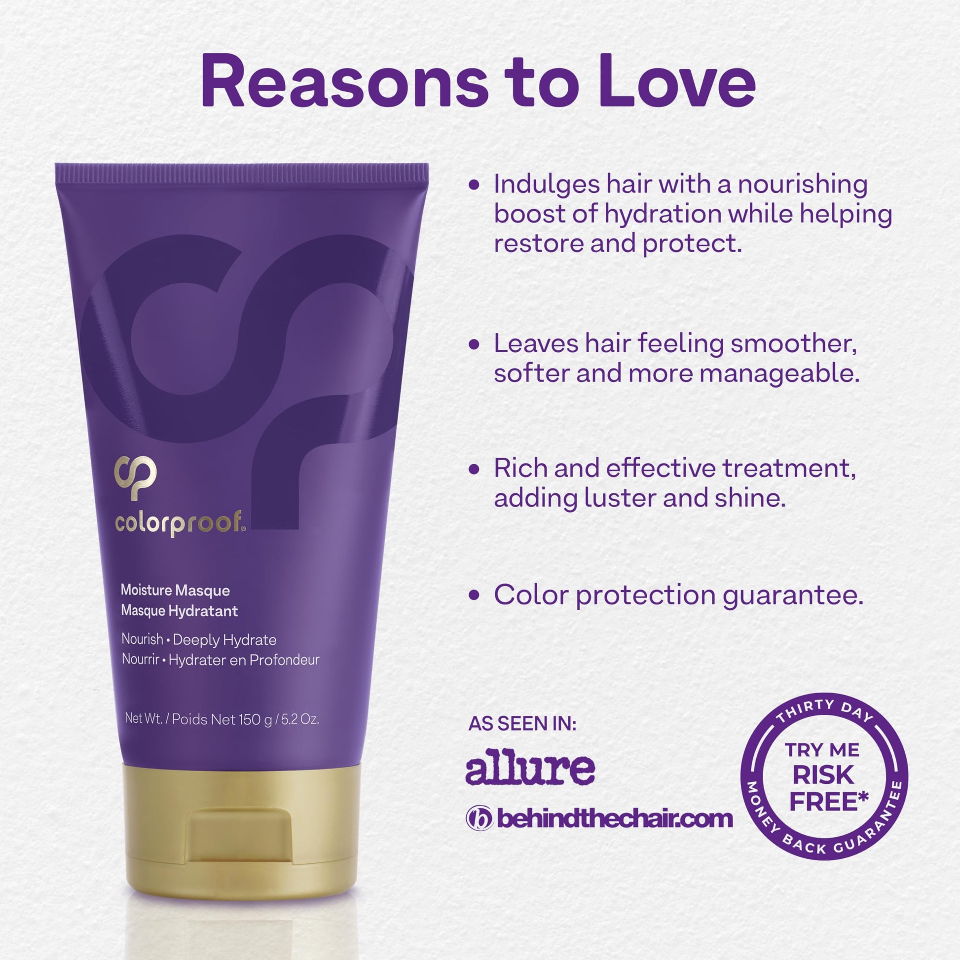 White Smoke Colorproof Moisture Masque 5.2FL.Oz. Hydrating Moisturizing Deep Conditioner for Color-Treated Hair, Mojito Mint Scent