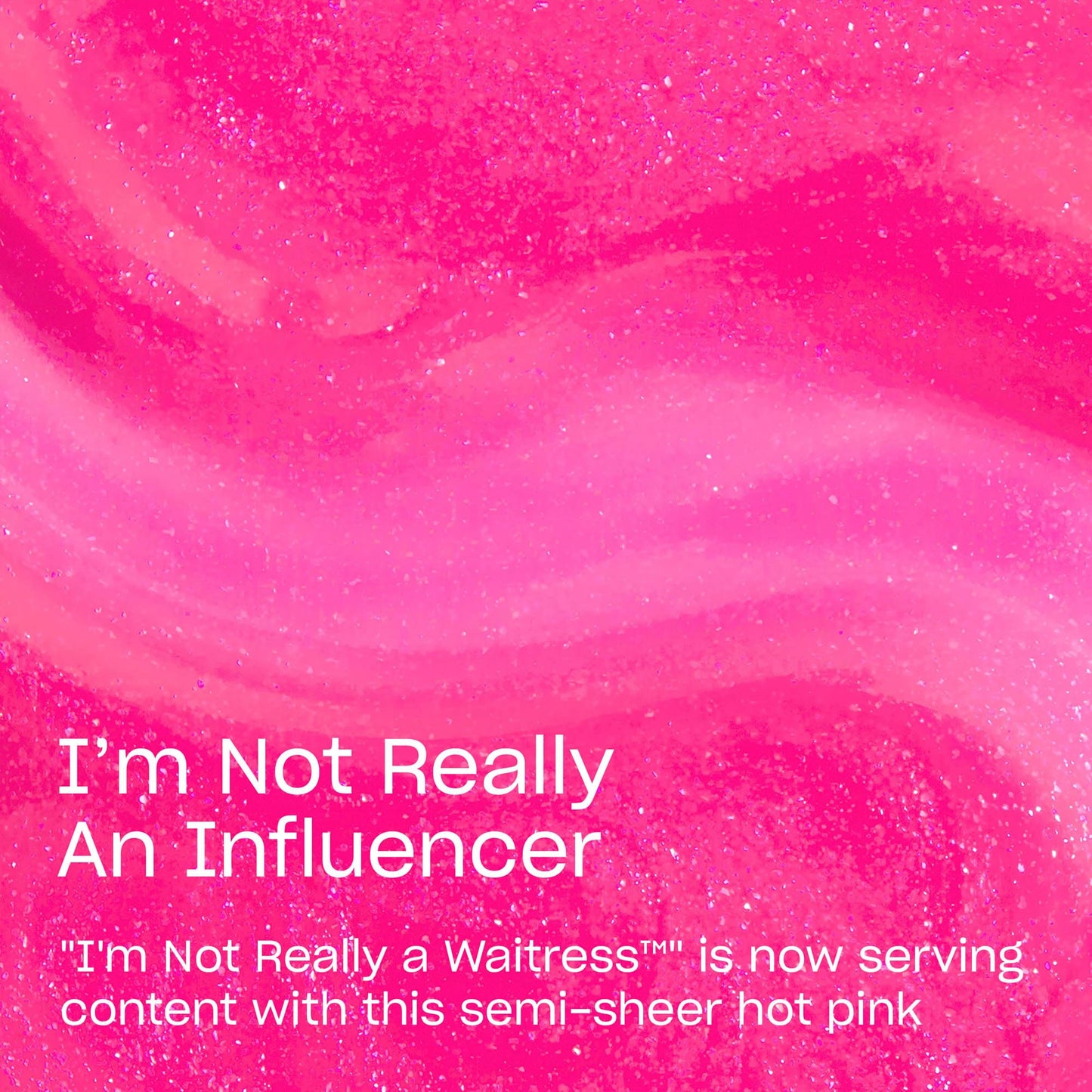 Deep Pink OPI Infinite Shine I’m Not Really an Influencer | Semi-Sheer Bright Neutral Pink Fuchsia with Glitter Long Wear Nail Polish | The New OPIcons Collection | Spring 2026