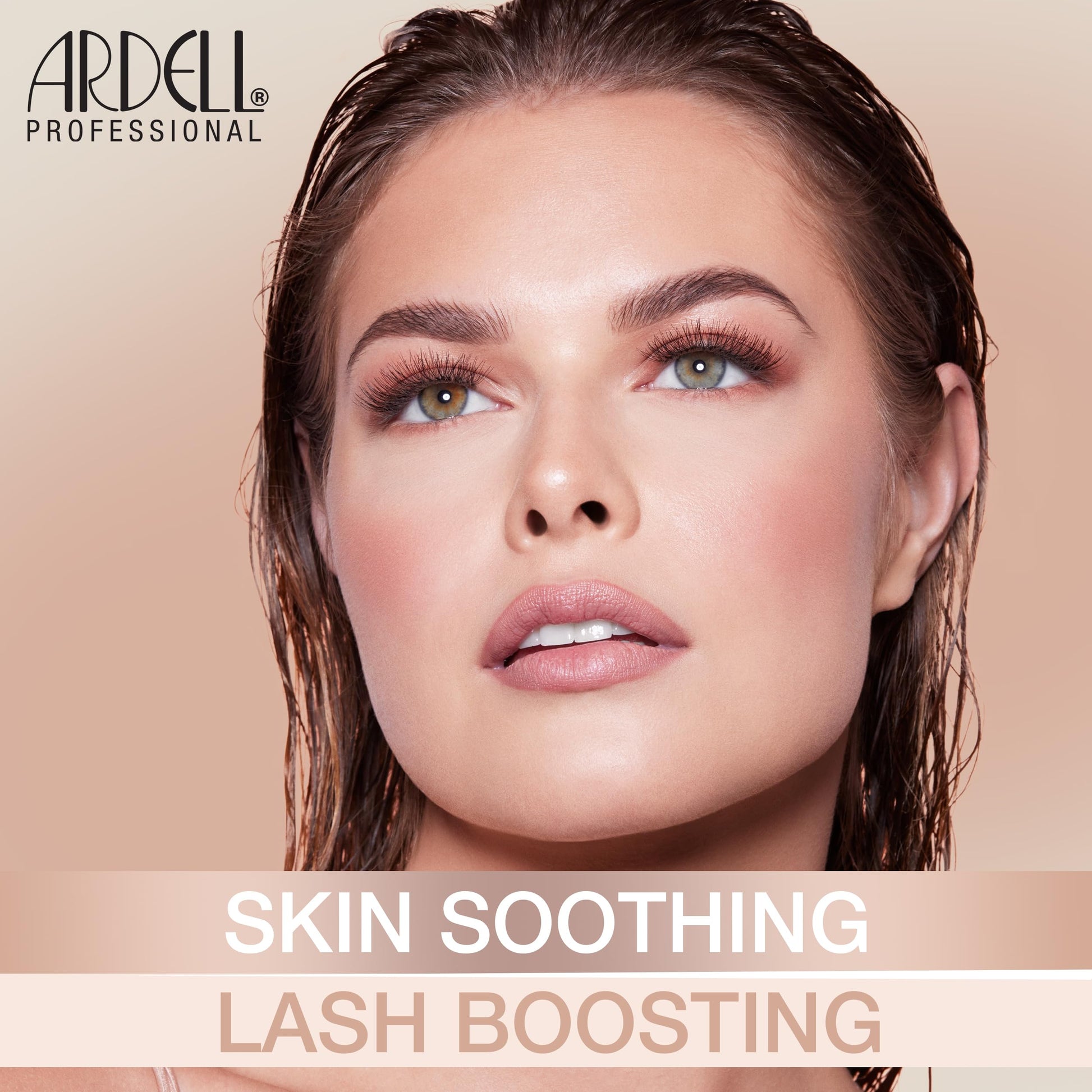 Tan Ardell Nourish Lashes 751 – False Eyelashes with Peptides & Biotin Infused Band, Lash Glue Included, Natural Wispy Strip Lashes for Sensitive Eyes