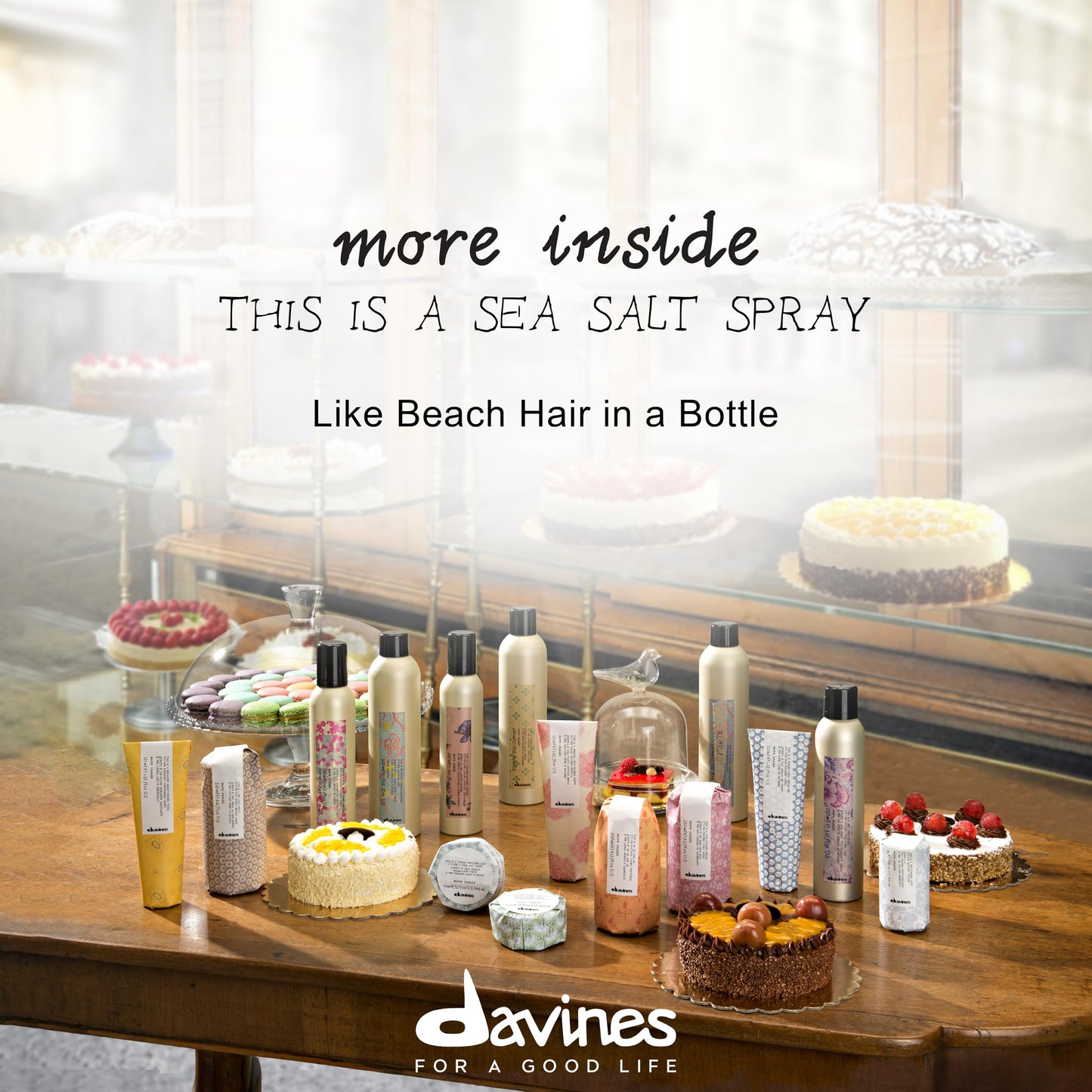 White Smoke Davines This Is A Sea Salt Spray, Light Hold Beachy Waves & Texture - Adds Gritty Texture & Volume for Tousled Looks - Matte Finish, 8.45 Fl Oz