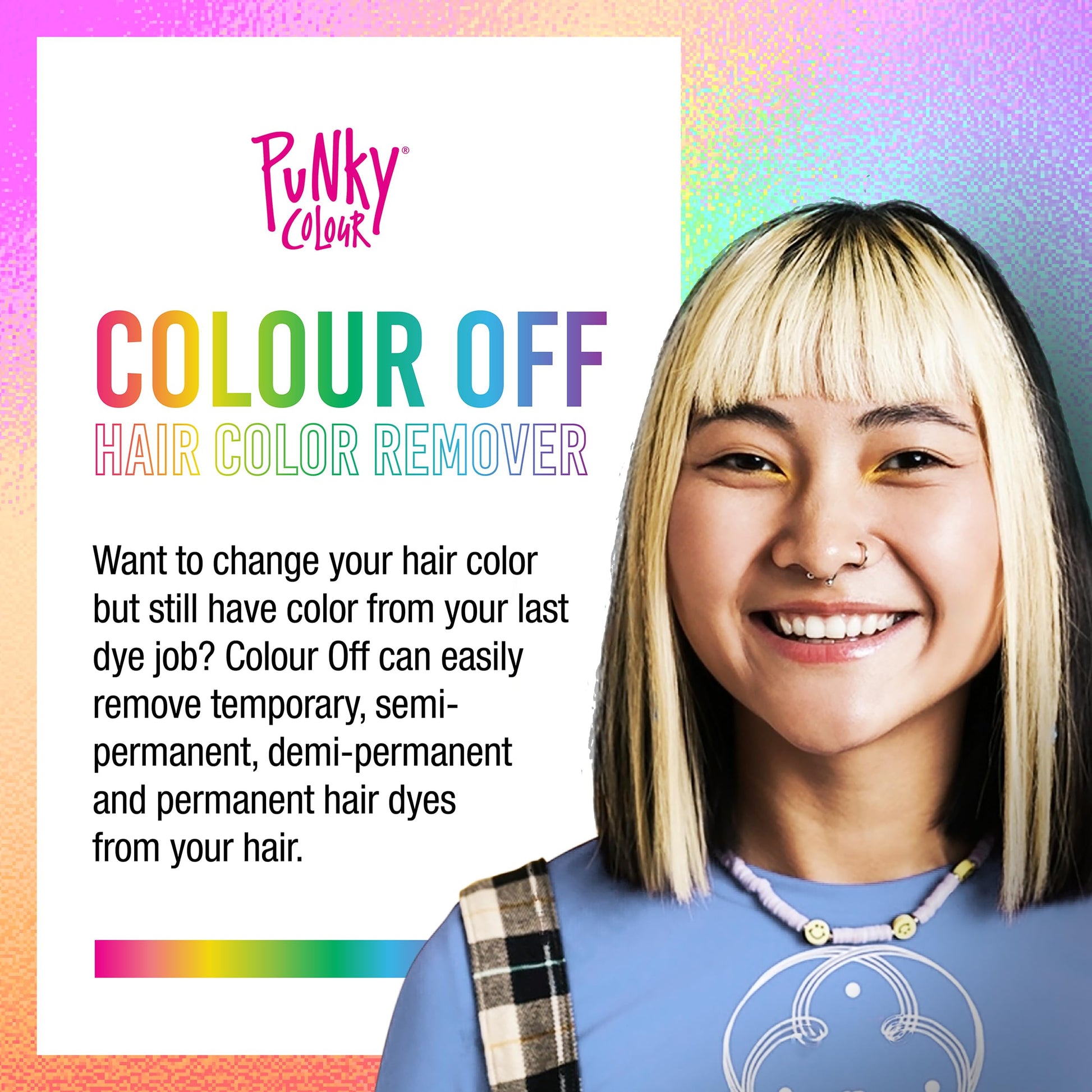 White Smoke Punky Colour Off Hair Color Remover – Hair Dye Remover, Easily Removes Temporary, Permanent & Semi Permanent Dye, Ammonia Free, Bleach Kit
