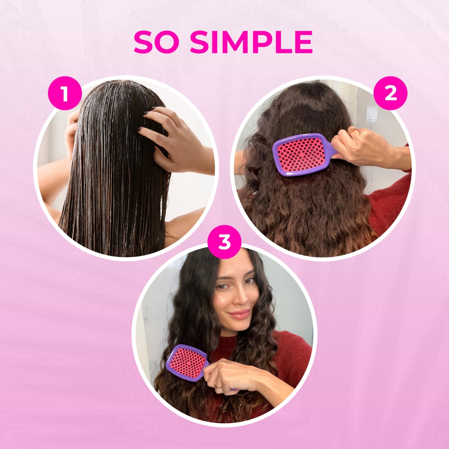 Plum FHI Heat UNbrush Detangling Brush for Pain-Free Brushing on All Wet or Dry Hair Types — Durable DuoFlex Anti-Static Bristles, Lightweight Handle, Vented Hair Brush