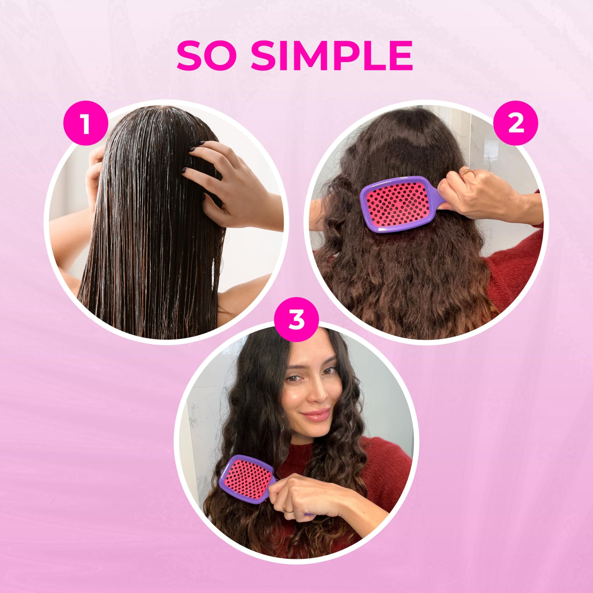 Plum FHI Heat UNbrush Detangling Brush for Pain-Free Brushing on All Wet or Dry Hair Types — Durable DuoFlex Anti-Static Bristles, Lightweight Handle, Vented Hair Brush