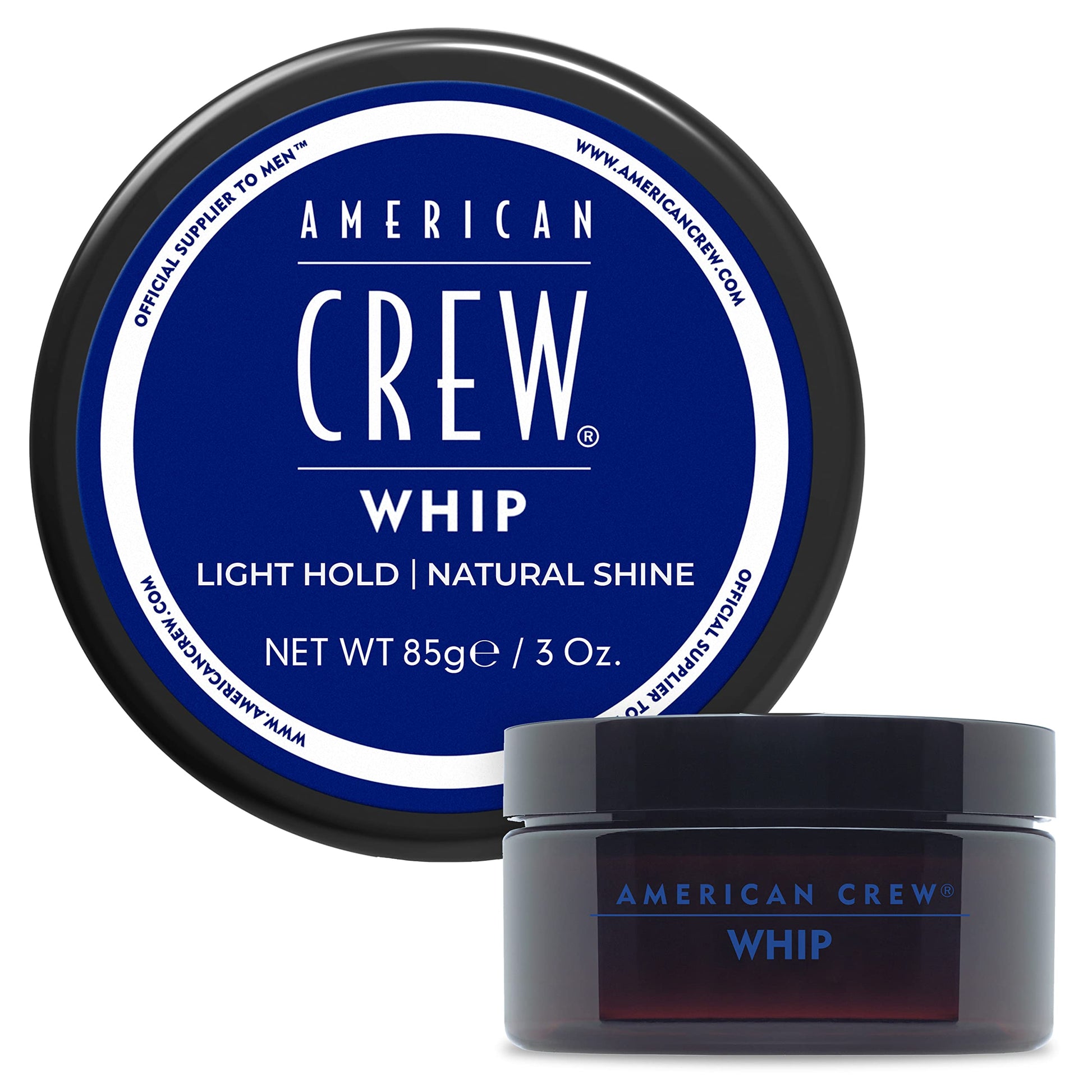 White Smoke American Crew Men's Whip Styling Cream, Like Hair Gel with Light Hold & Natural Shine, 3 oz