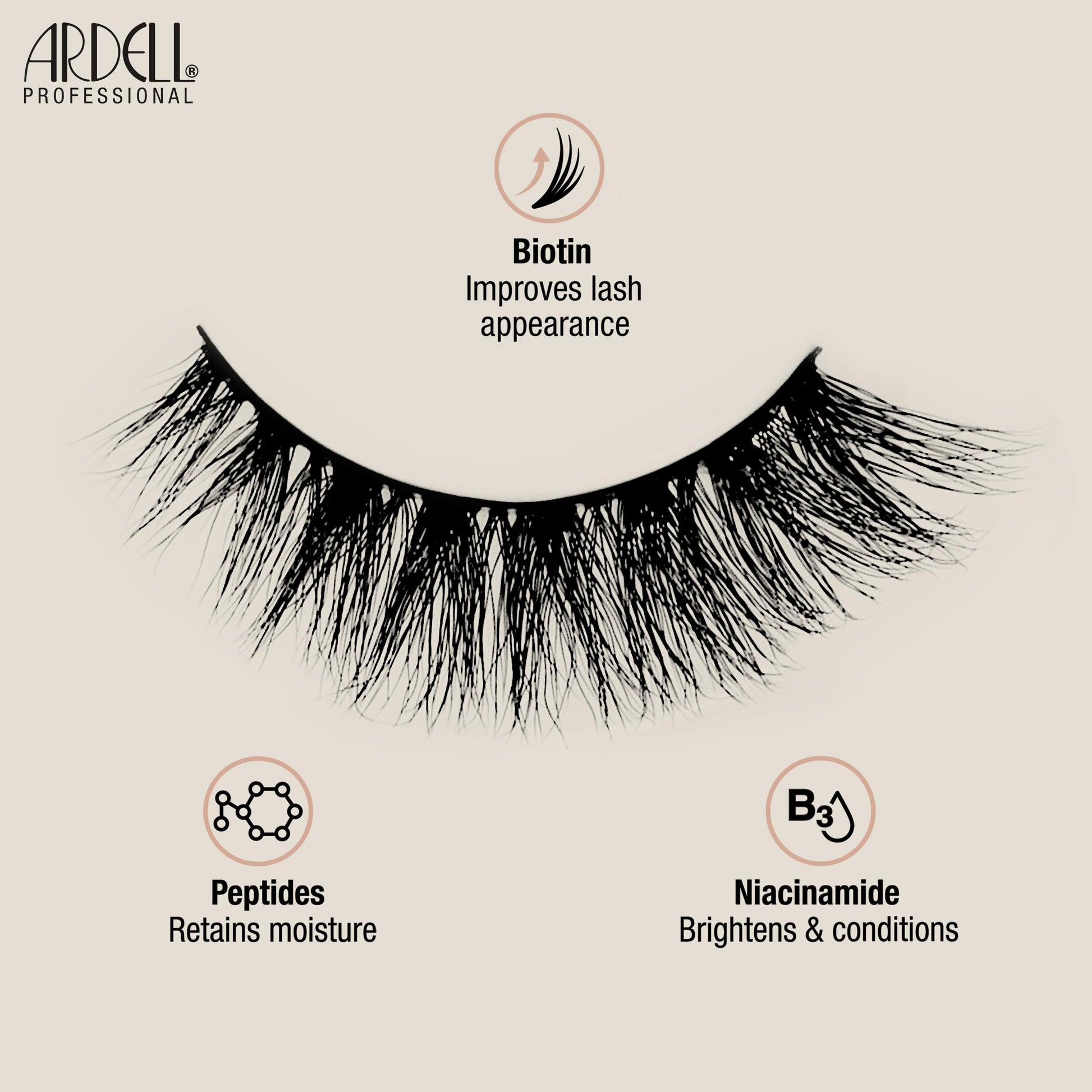 Light Gray Ardell Nourish Lashes 752 – Voluminous False Eyelashes with Peptides & Biotin Infused Band, Lash Glue Included, Fluffy Wispy Strip Lashes for Sensitive Eyes