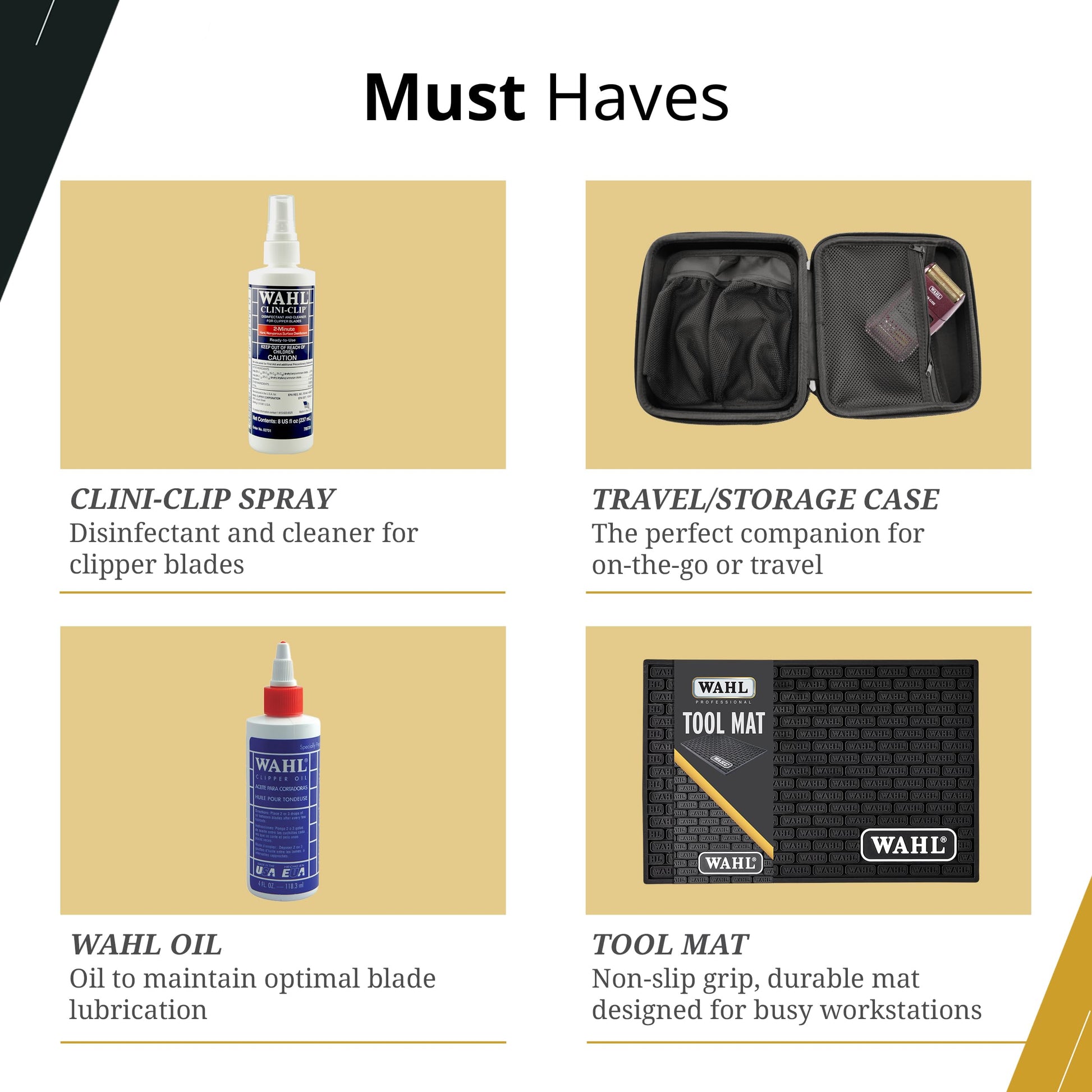 White Smoke Wahl Professional Unicord Combo, Corded Magic Clip Clipper & Razor Edger Trimmer Set, Single-Cord Design, Includes Guides & Accessories