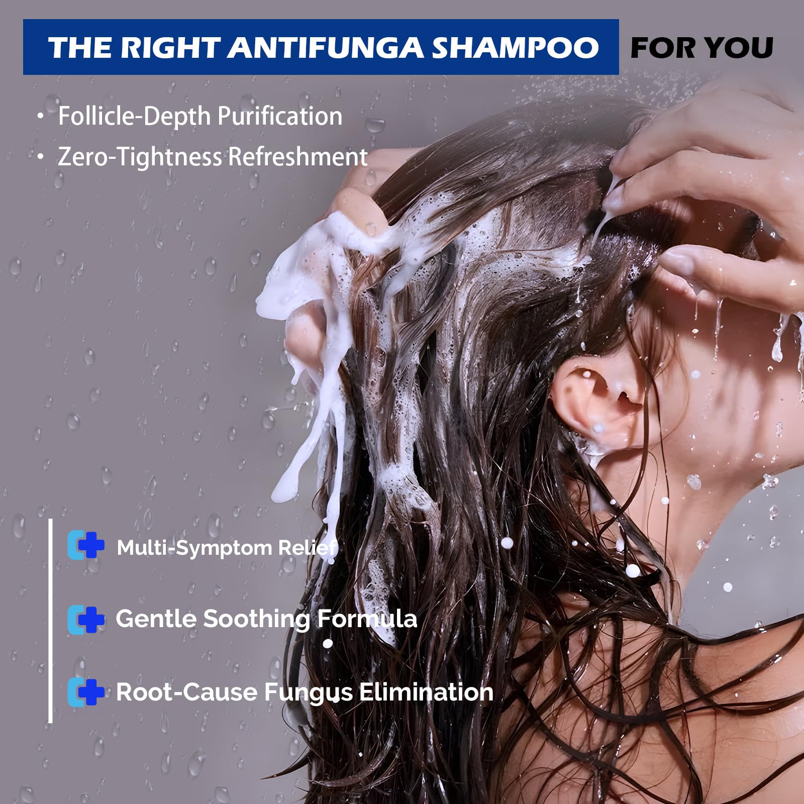 Light Slate Gray Antifungal Psoriasis Shampoo for Seborrheic Dermatitis, Folliculitis & Scalp Psoriasis, Anti-Dandruff Shampoo for Men & Women, Relieves Scalp Itching, Dryness, Sulfate & Paraben-Free, 10.1 Fl Oz-Fresh