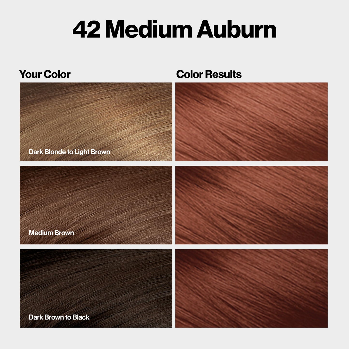 Lavender Revlon ColorSilk with Bond Repair Complex, Auburn Permanent Hair Color, 100% Gray Coverage, Ammonia Free Hair Dye, Vegan Keratin, 42 Medium Auburn (Pack of 3)