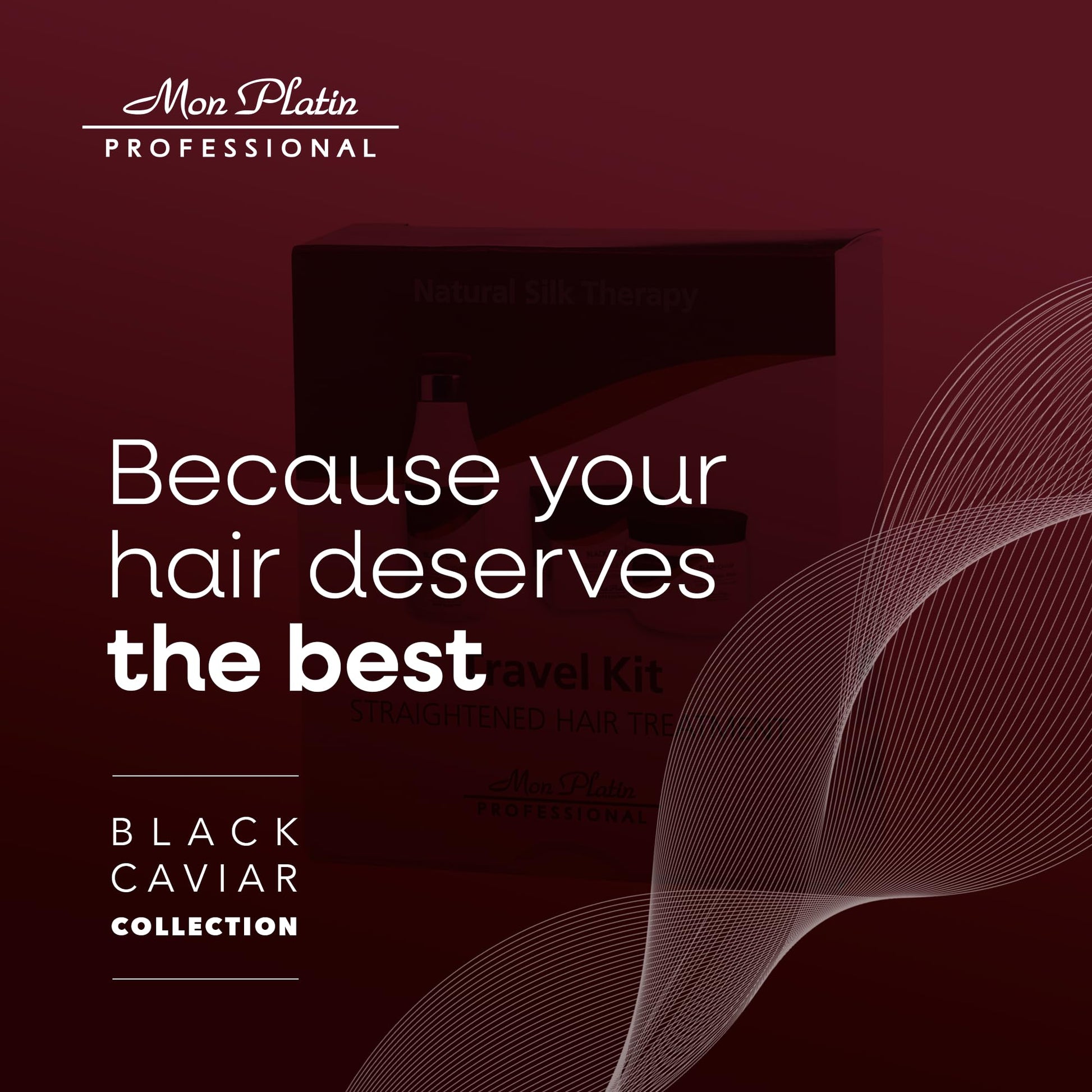Black Travel kit for straightened hair treatment