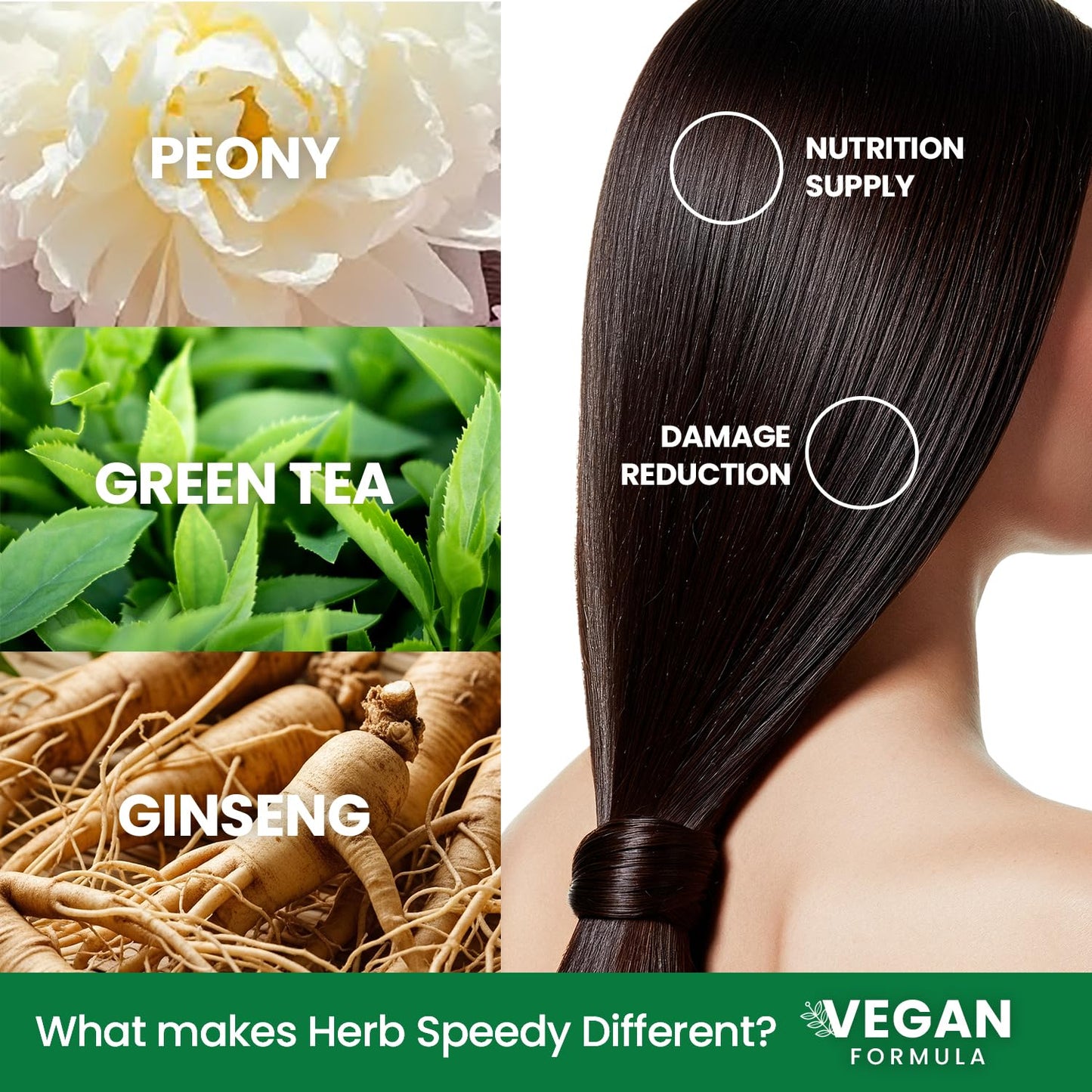 Black Dongsung Herb Speedy Color Cream(Deep Brown, 3Pack) Korean Herbal Vegan Hair Dye PPD-Free Ammonia-Free Hypoallergenic 100% Gray Coverage, Odorless, Dermatologically Tested, Quick 20-Minute Application