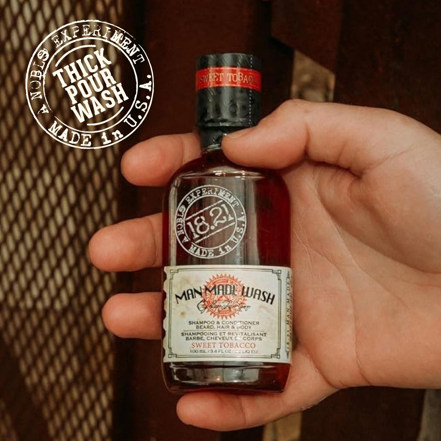 Black 18.21 Man Made Man Made Wash - Sweet Tobacco Men 32 oz