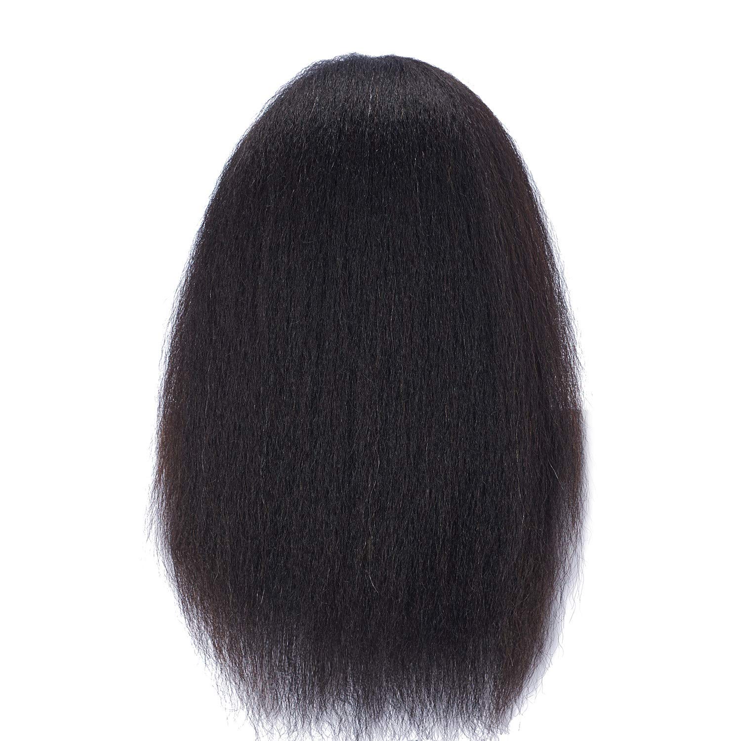 Dark Slate Gray Hairlink 100% Real Hair Afro Mannequin Head Hairdresser Hair Styling Training Head Dolls for Cosmetology Manikin Maniquins Practice Head with Stand (6611B0216)