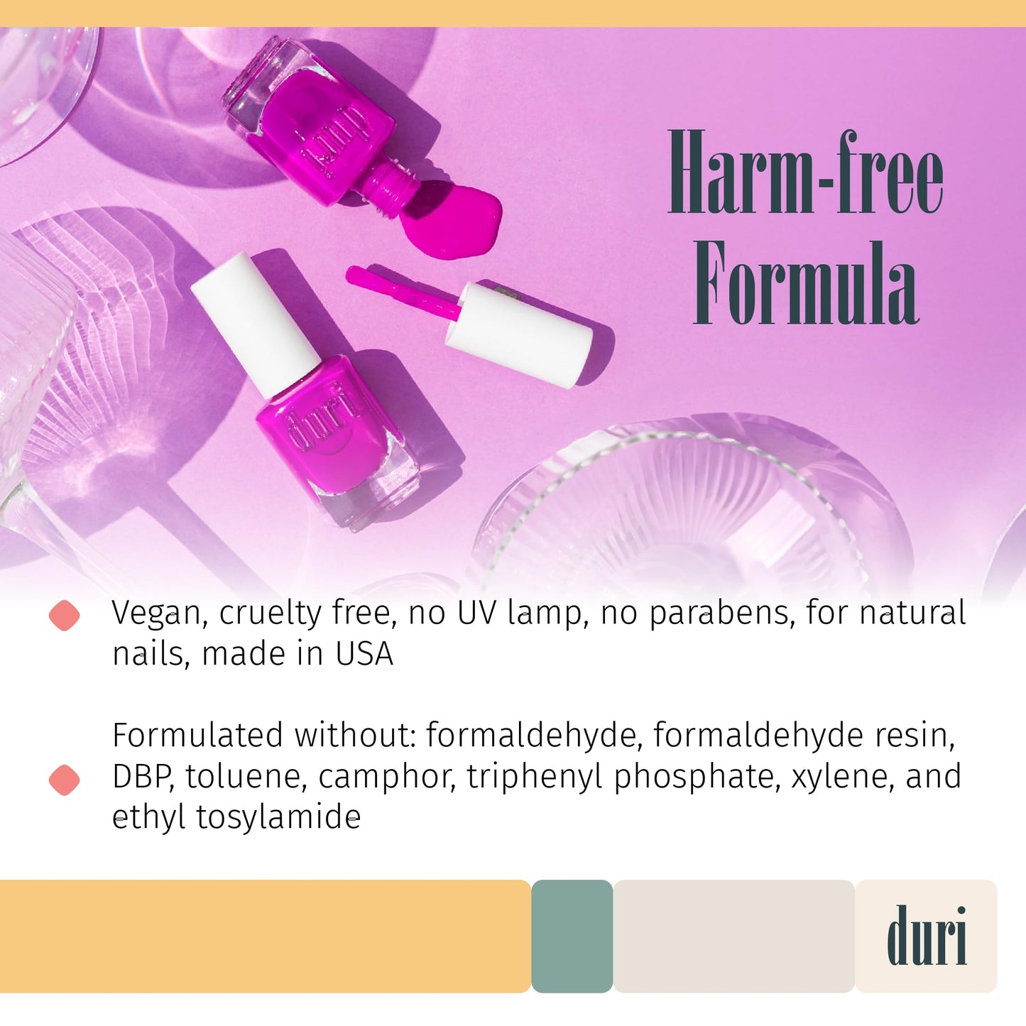 White Smoke duri 791 Berry Margarita - Neon Purple Nail Polish, Semi Matte, Fast Drying, 0.45 Fl Oz