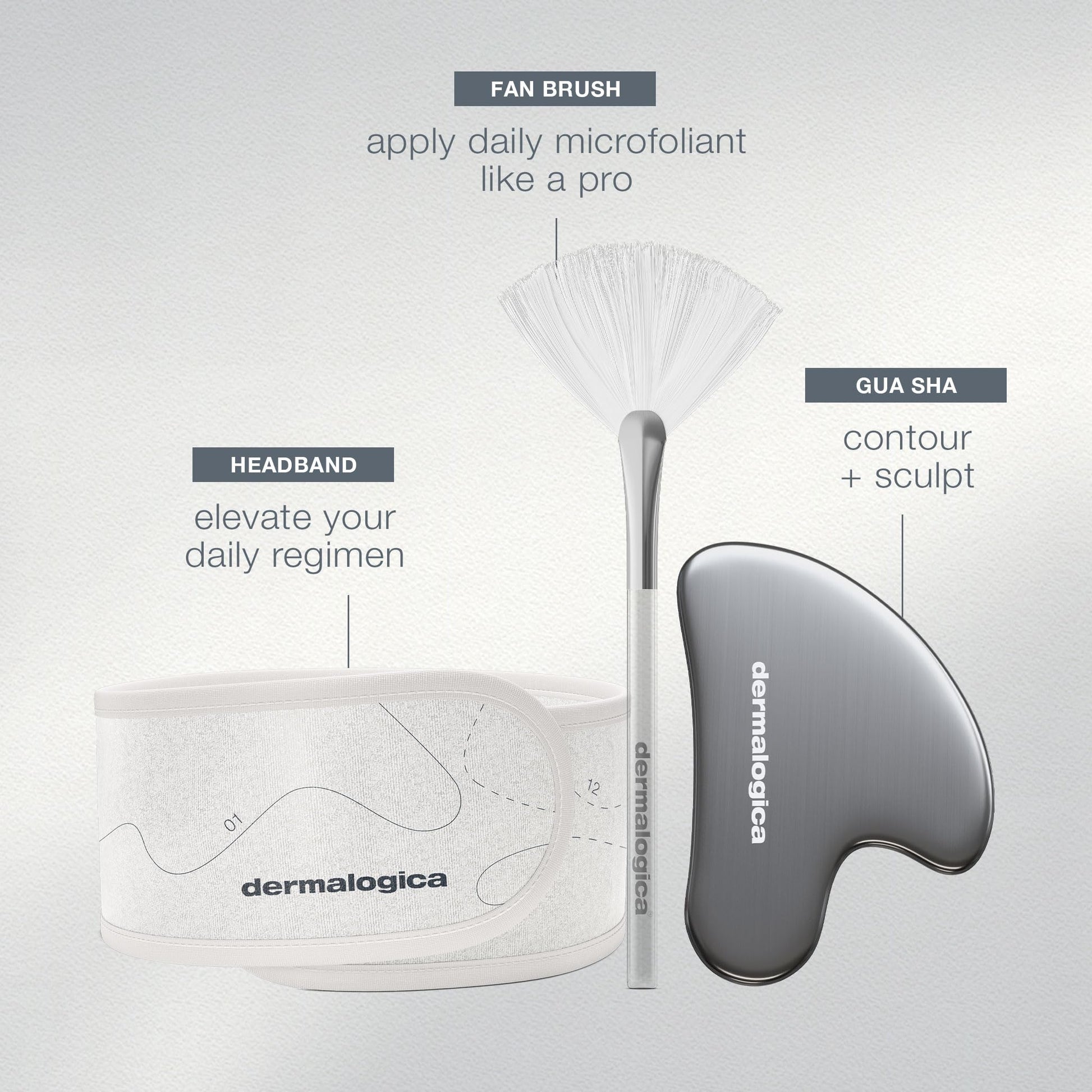 Lavender Dermalogica Your Moment of Expertise – Expert Level Skin Care Routine Set Includes 6 Products, Headband, Gua Sha, Fan Brush