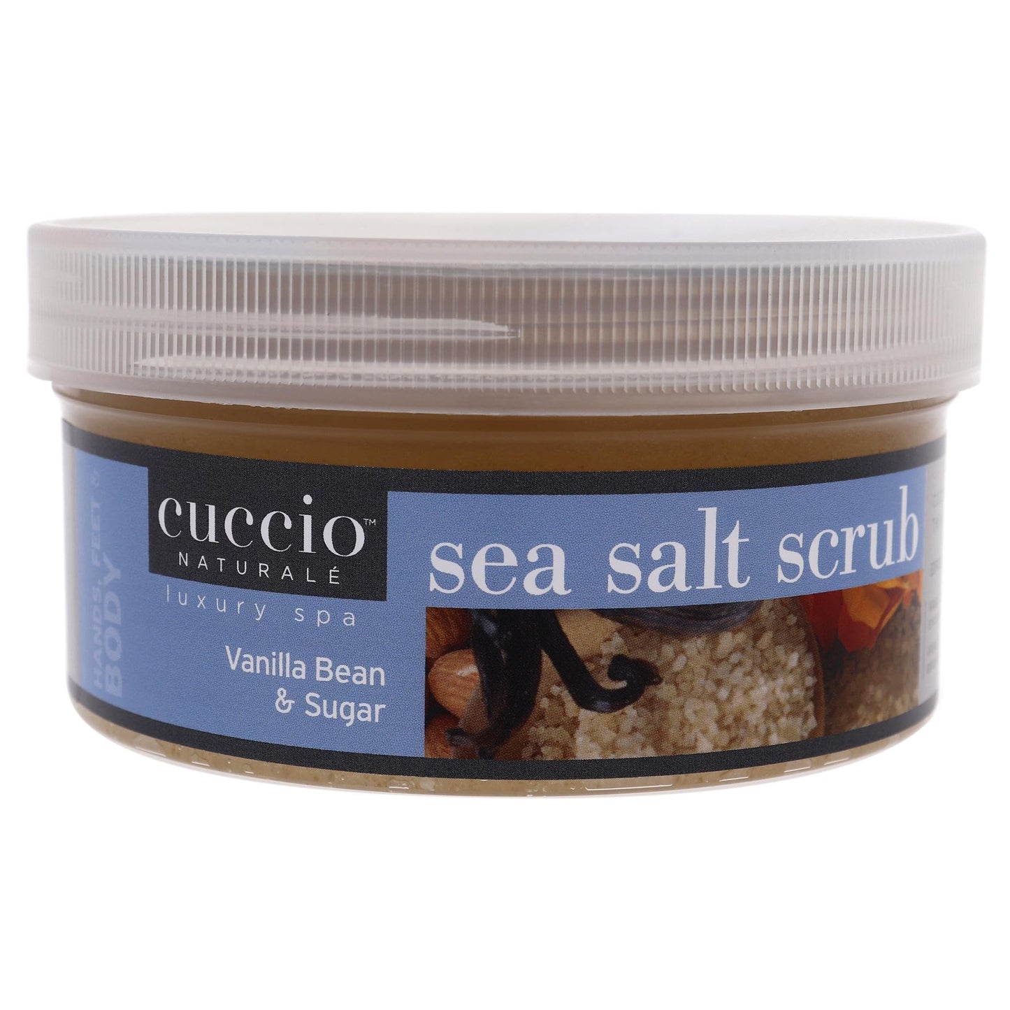 White Smoke Cuccio Naturale Sea Salt Scrub - Gently Exfoliates To Remove Dead Skin Cells - Leaves Skin Supple, Radiant And Youthful Looking - Paraben And Cruelty Free - Vanilla Bean And Sugar - 19.5 Oz