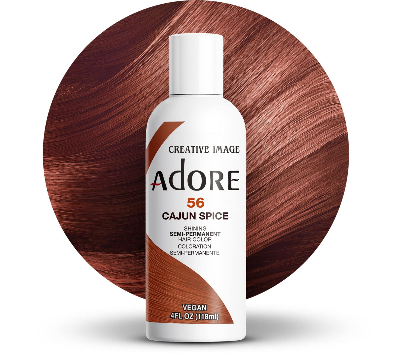 White Smoke Adore Semi Permanent Hair Color - Vegan and Cruelty-Free Brown Hair Dye - 4 Fl Oz - 056 Cajun Spice (Pack of 1)