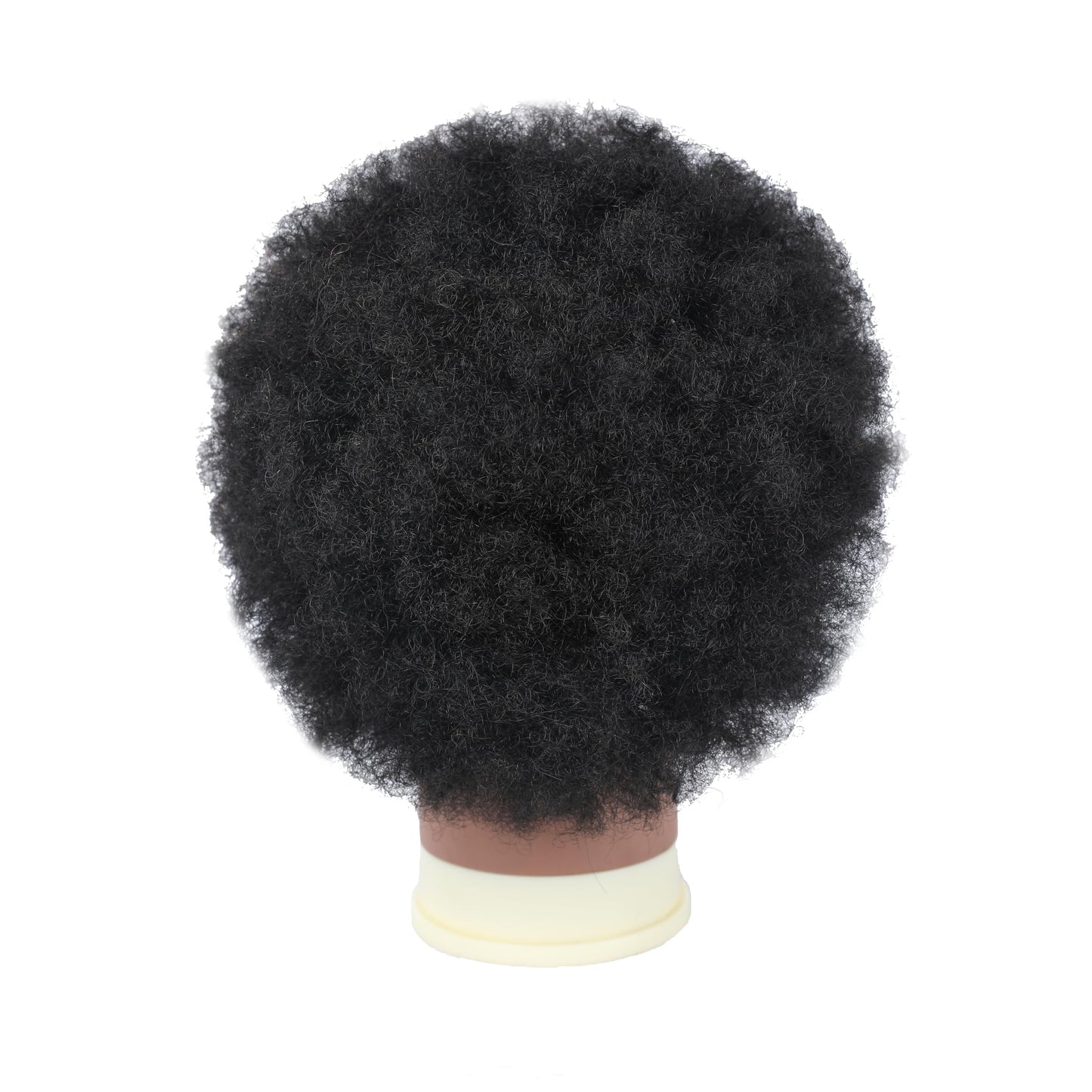 Dark Slate Gray Stancia 6’’ Afro Male Mannequin Head with Beard, Manicans Full Head Real Hair for Hairdresser Barber, Manikin Head for Practice Styling Cornrow Braiding with Clamp Stand