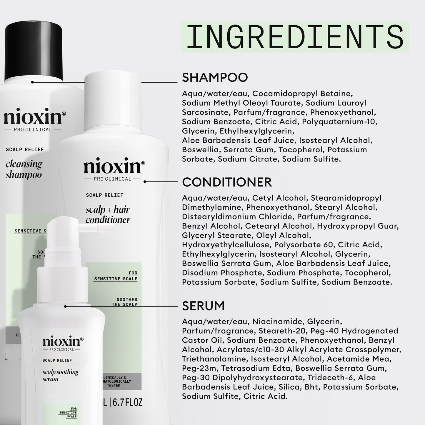 Lavender Nioxin Scalp Relief System Kit | For Sensitive Itchy Scalp | Made with Aloe Vera and Vitamin E | Trial Size