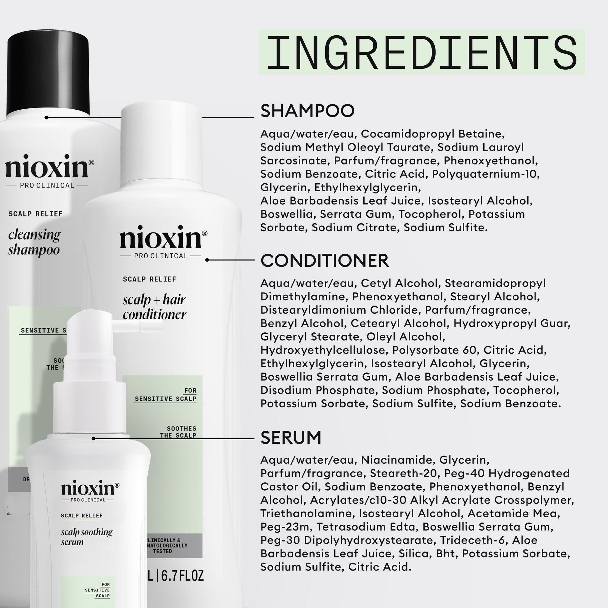 Lavender Nioxin Scalp Relief System Kit | For Sensitive Itchy Scalp | Made with Aloe Vera and Vitamin E | Trial Size