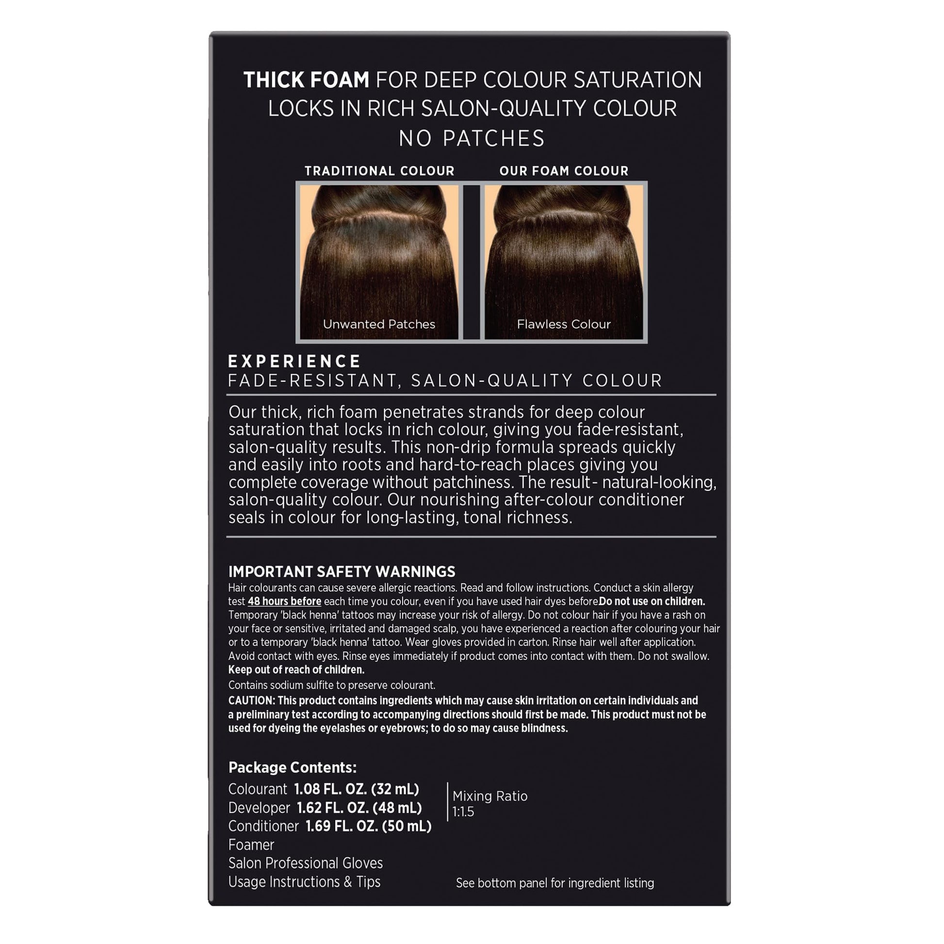 Dark Slate Gray John Frieda Precision Foam Colour, Medium Natural Brown 5N, Full-coverage Hair Color Kit, Anti-Fade Gray Coverage, Deep Color Saturation Hair Dye, 1 Application