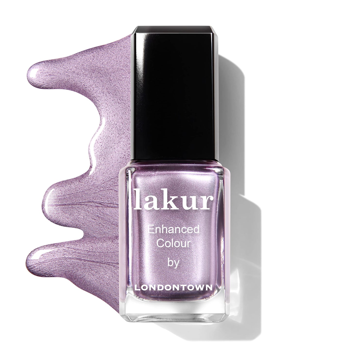 White Smoke LONDONTOWN Lakur Nail Polish – Purple & Pink Shades, Long-Lasting, Streak-Free, Chip-Resistant | 21+ Free Non-Toxic Vegan Nail Color, Strengthens & Hydrates Nails, 0.4 Fl Oz, Brill-ant