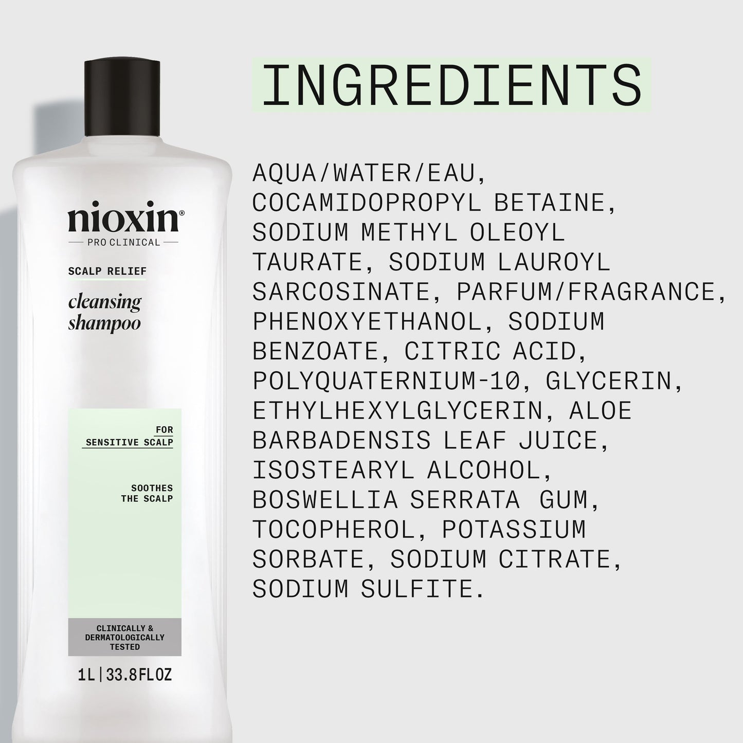 Lavender Nioxin Scalp Relief Cleansing Shampoo | For Sensitive Scalp | Made with Aloe Vera and Vitamin E | 33.8 Fl oz.