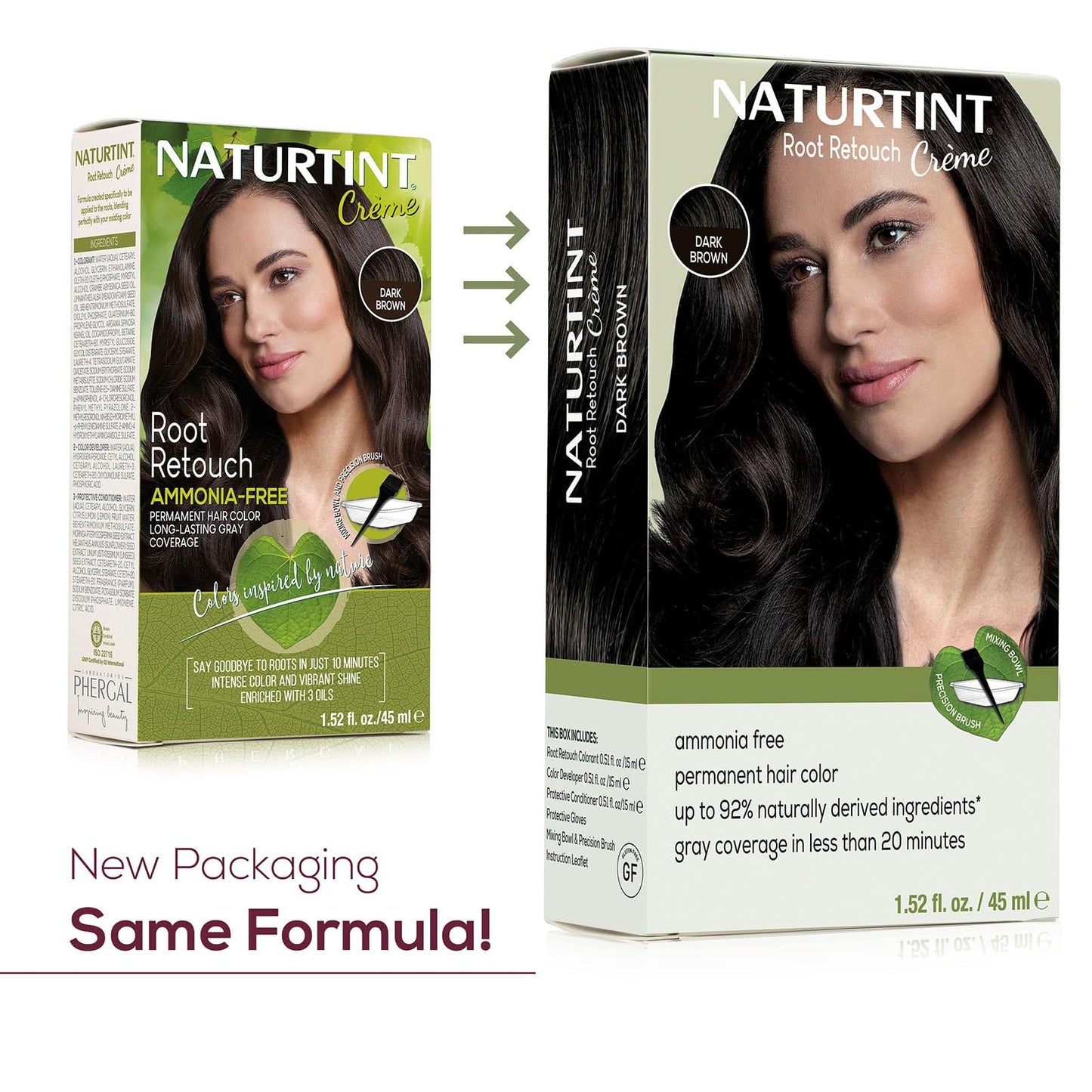 White Smoke Naturtint Dark Brown Root Retouch Crème Permanent Hair Color - Ammonia Free, Conceal Grays, No Artificial Scent, 1.52 Fl Oz
