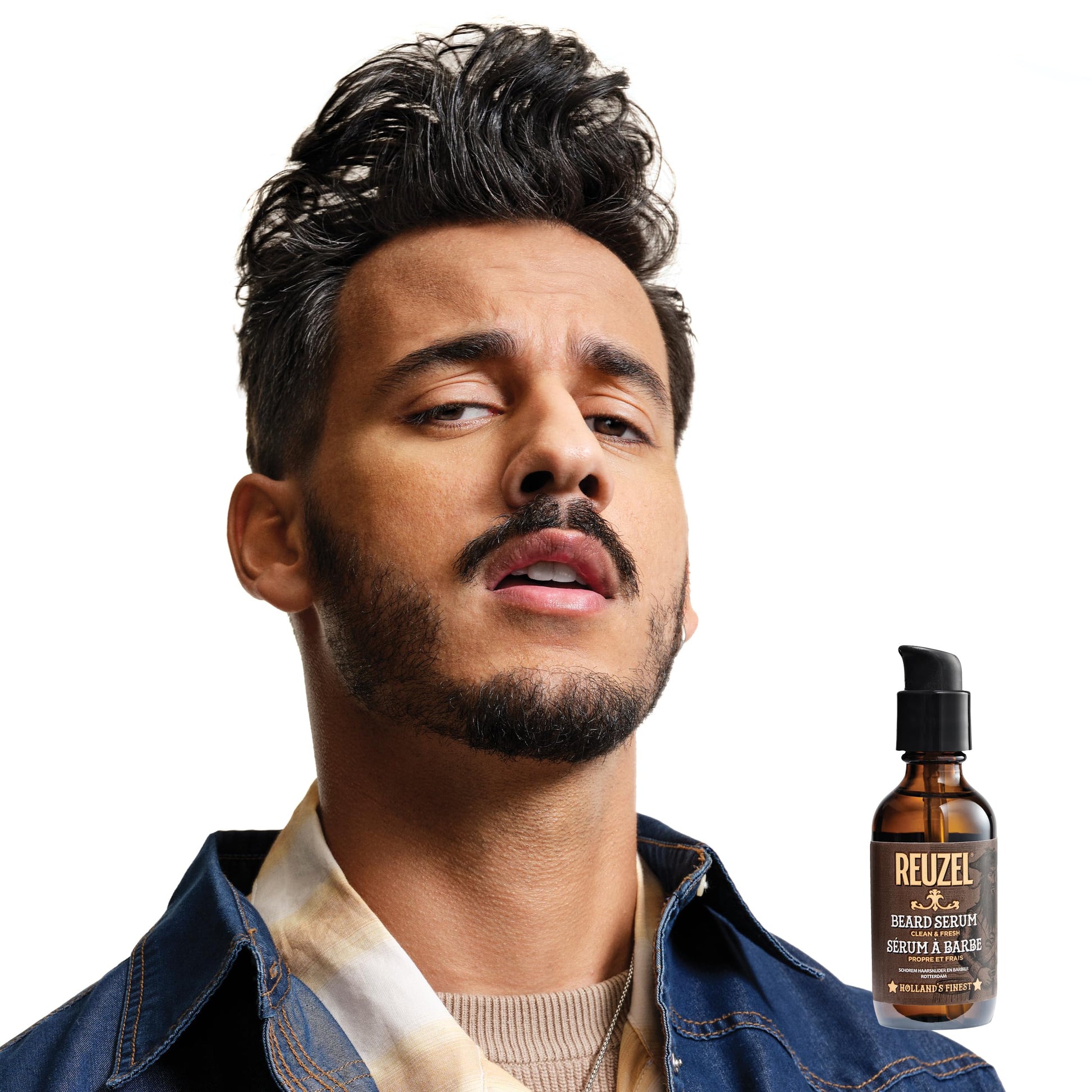 White Smoke REUZEL Clean & Fresh Beard Serum, Hydrating, Non-Comedogenic, Natural, Non-Greasy Finish, Light Citrus Mint Scent, For All Skin Types, 2 oz