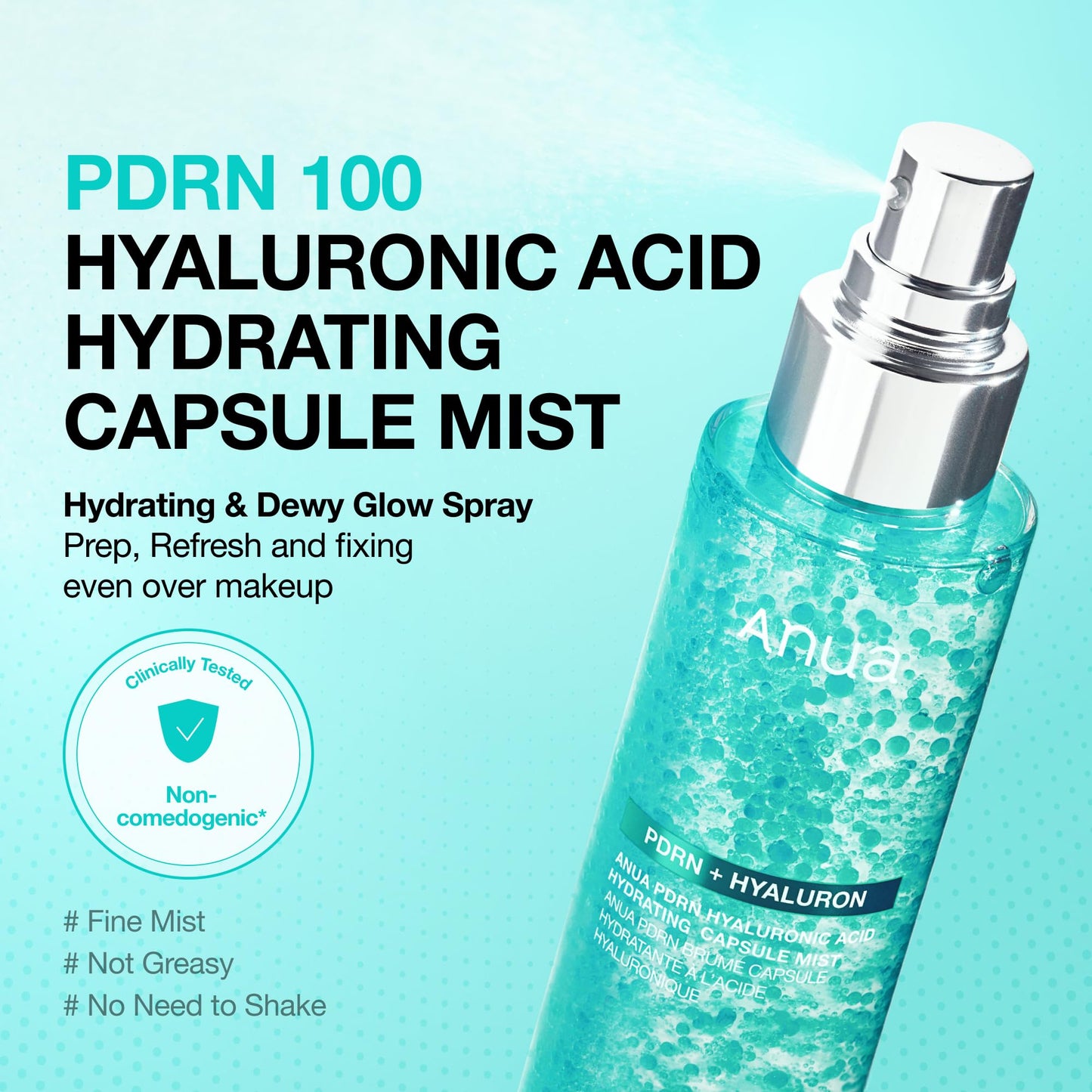 Light Cyan ANUA PDRN Collagen Plumping & Firming Care Set, PDRN Salmon DNA Glow Serum Spray, Collagen Patch Neck & Facial Fine Line, Face Mist & Melting Duo for Perfect Home Care, Korean Skincare Set