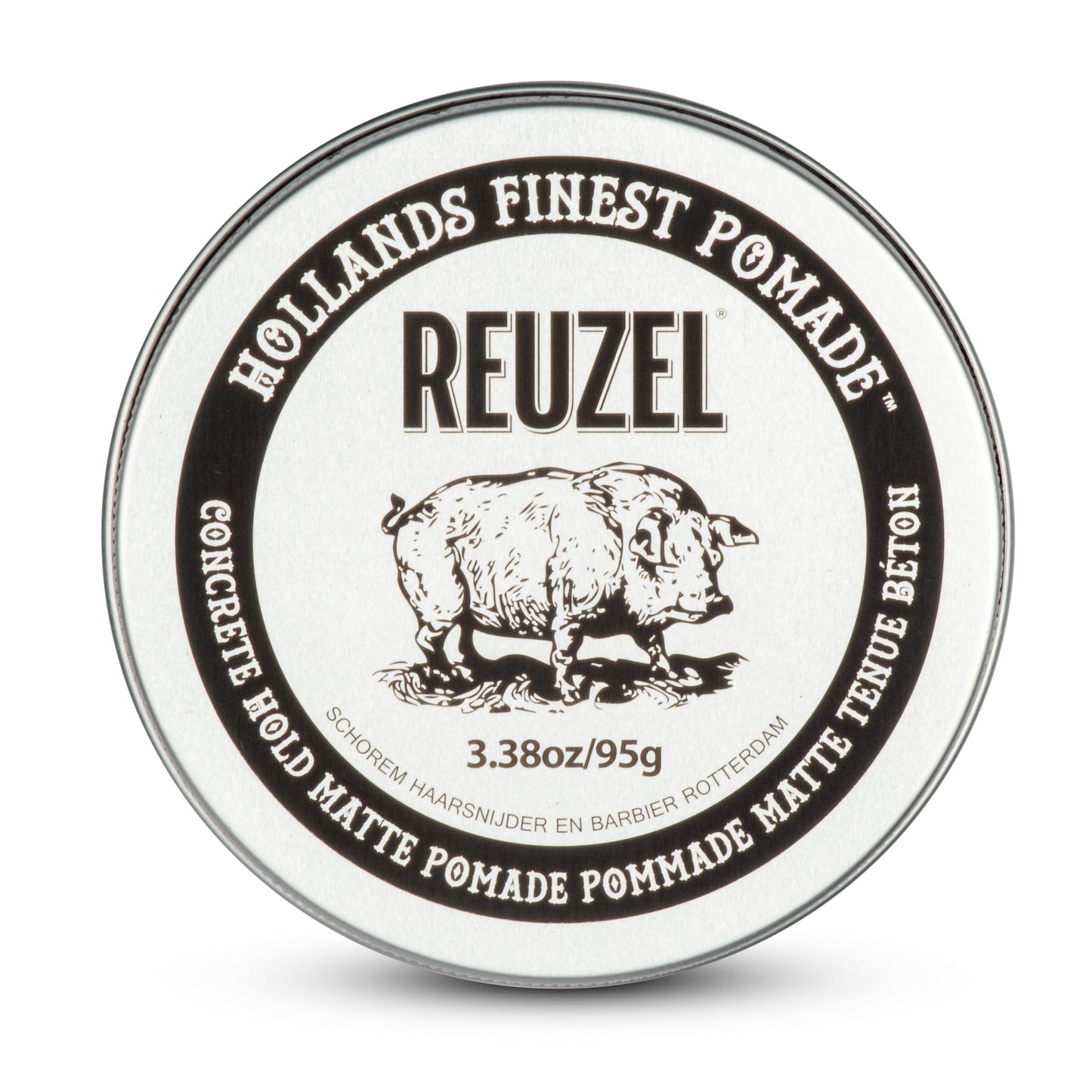 White Smoke REUZEL Concrete Matte Pomade, Strong All Day Hold, Water Soluble Styling, Matte Finish and Flake Free, Easy To Wash Out, For All Hair Types