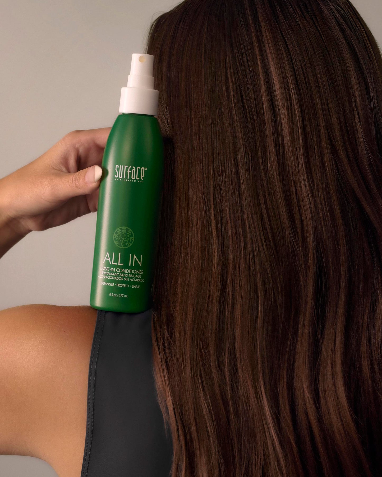 Black SURFACE Hair ALL IN Leave In Conditioner - Detangles, Controls Frizz & Strengthens for All Hair Types- 6 fl oz