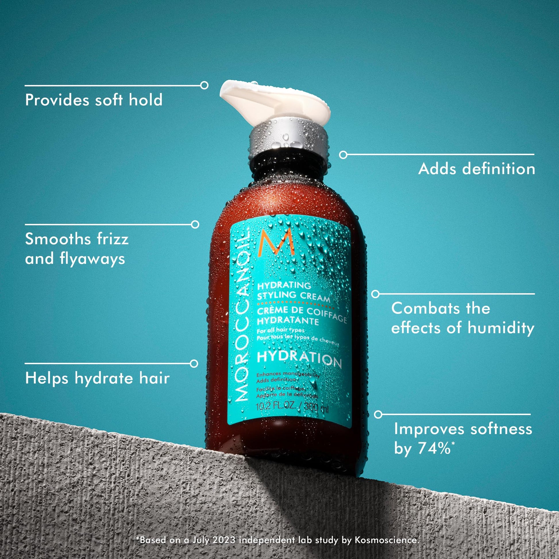 Steel Blue Moroccanoil Hydrating Styling Cream, 10.2 Fl. Oz.