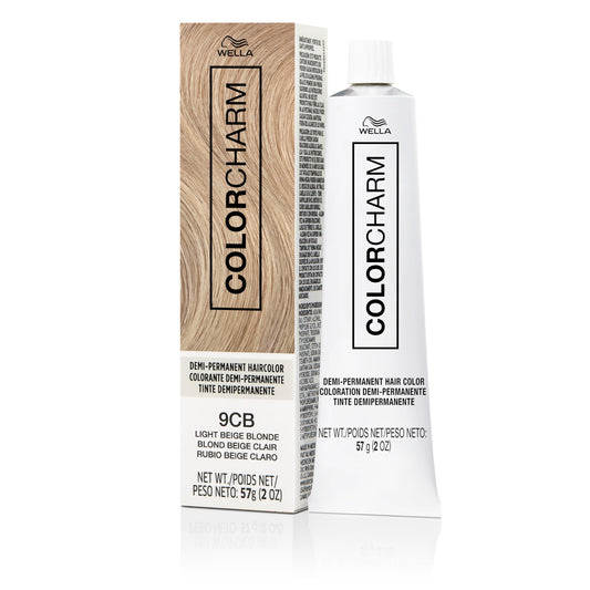 White Smoke COLORCHARM Demi Permanent Hair Color| 9CB Light Beige Blonde | Gloss, Refresh and Tone | 2 Fl Oz