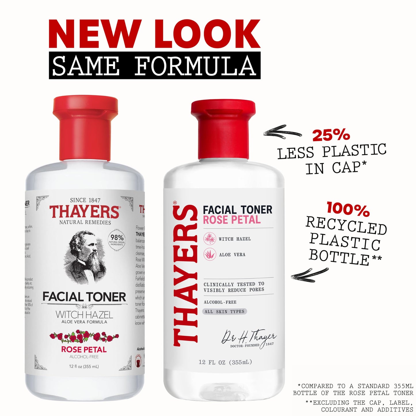 White Smoke Thayers Facial Toner, Witch Hazel with Aloe Vera, Rose Petal, 12 Fl Oz