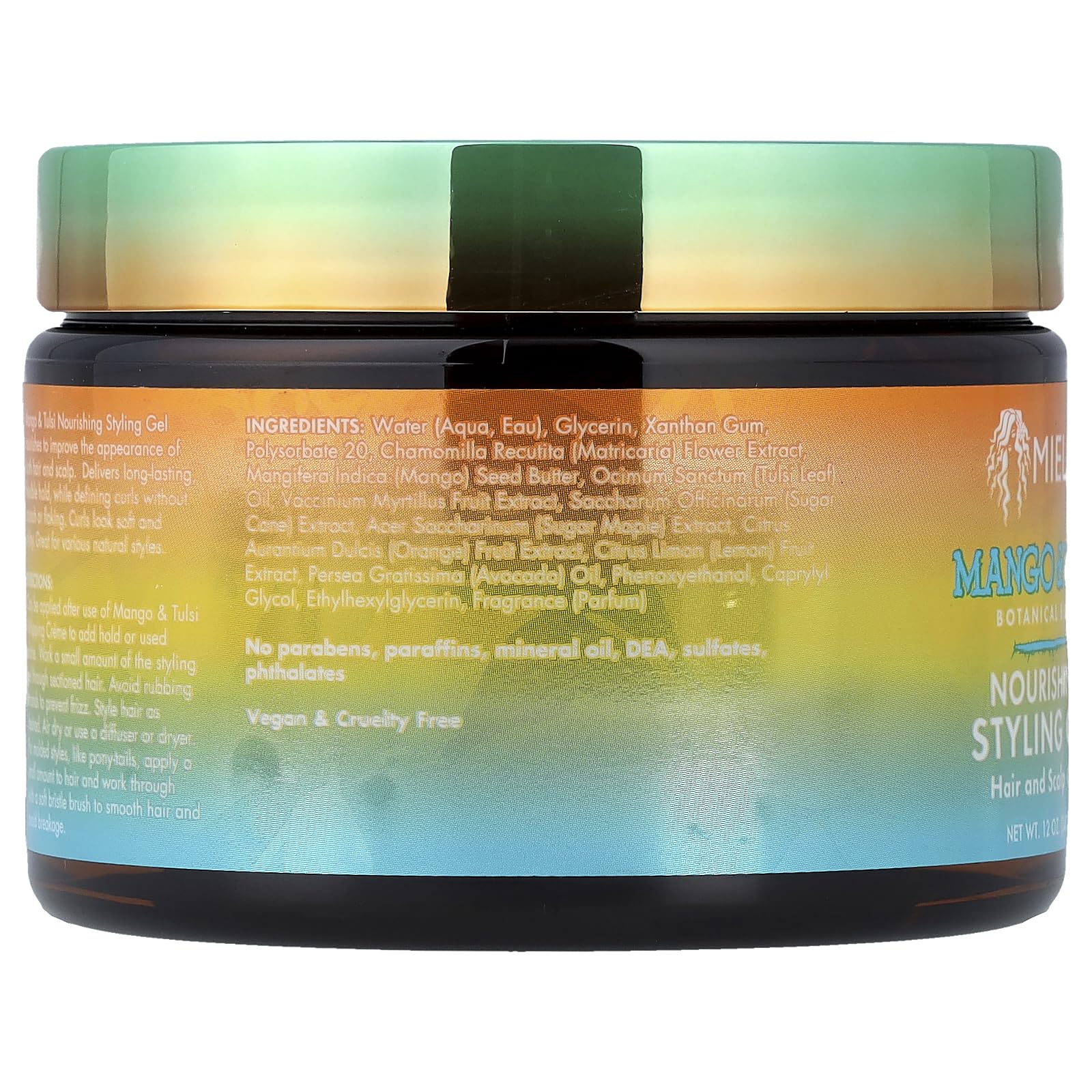 Black Mielle Nourishing Styling Gel Mango & Tulsi 12 Oz (Pack of 1)